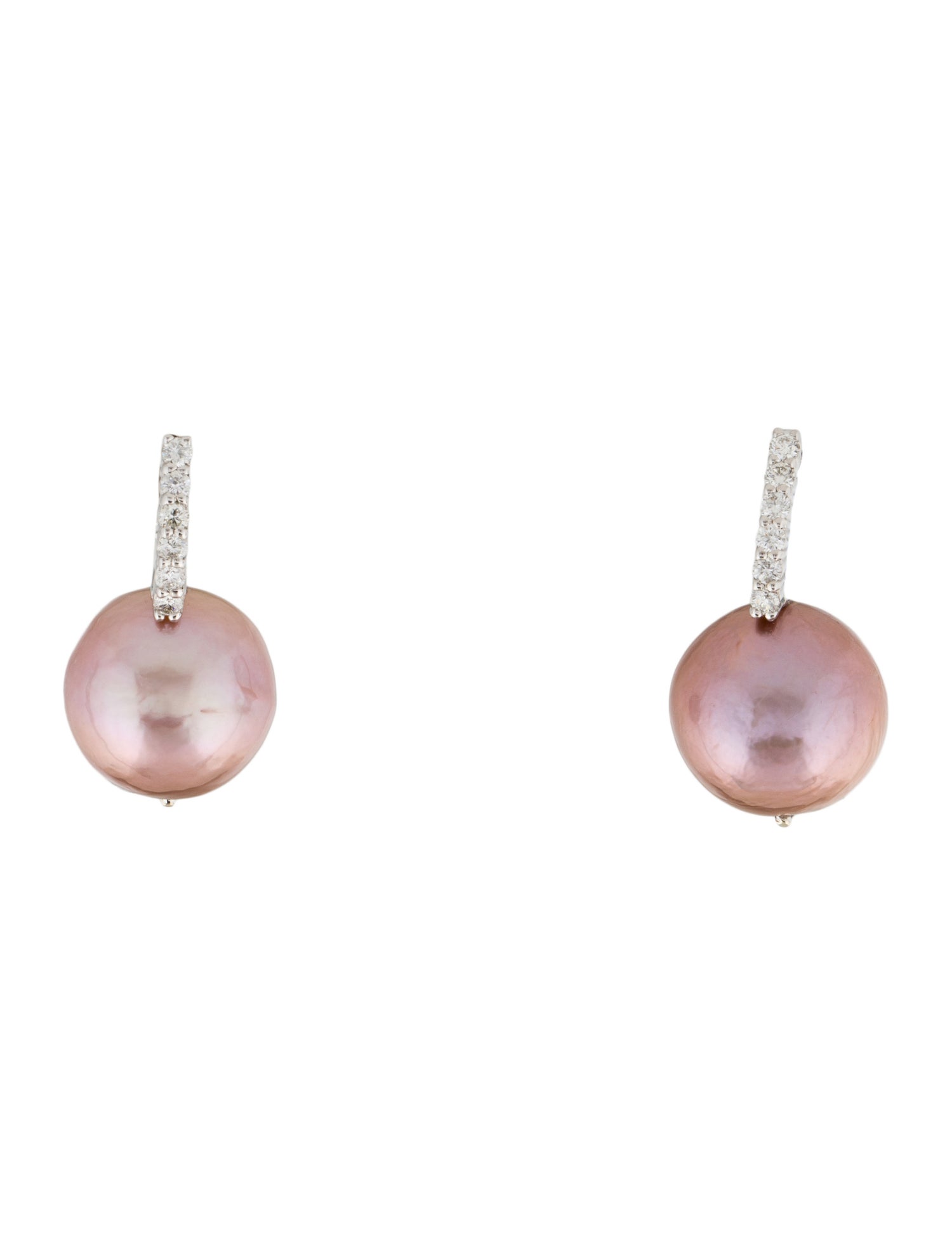 Earrings 14K Pearl & Diamond Drop Earrings