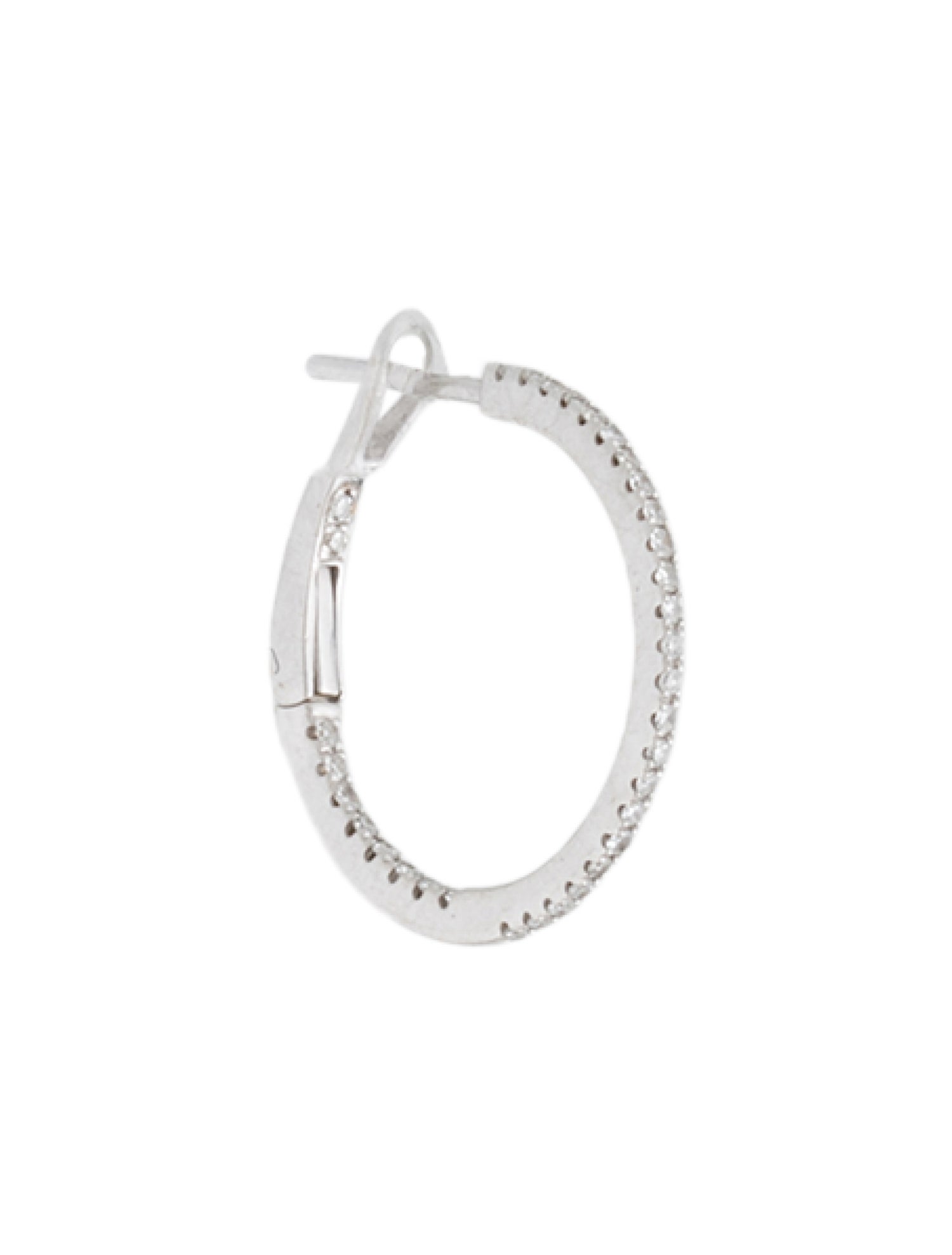 Earrings 18K Diamond Single Hoop Earring