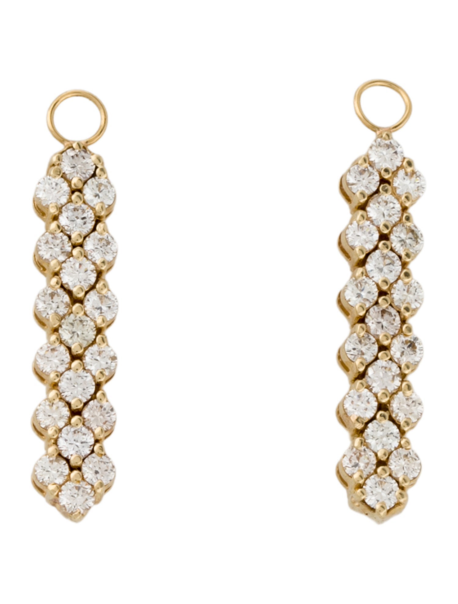Earrings 14K 1.66ctw Diamond Drop Earring Enhancers