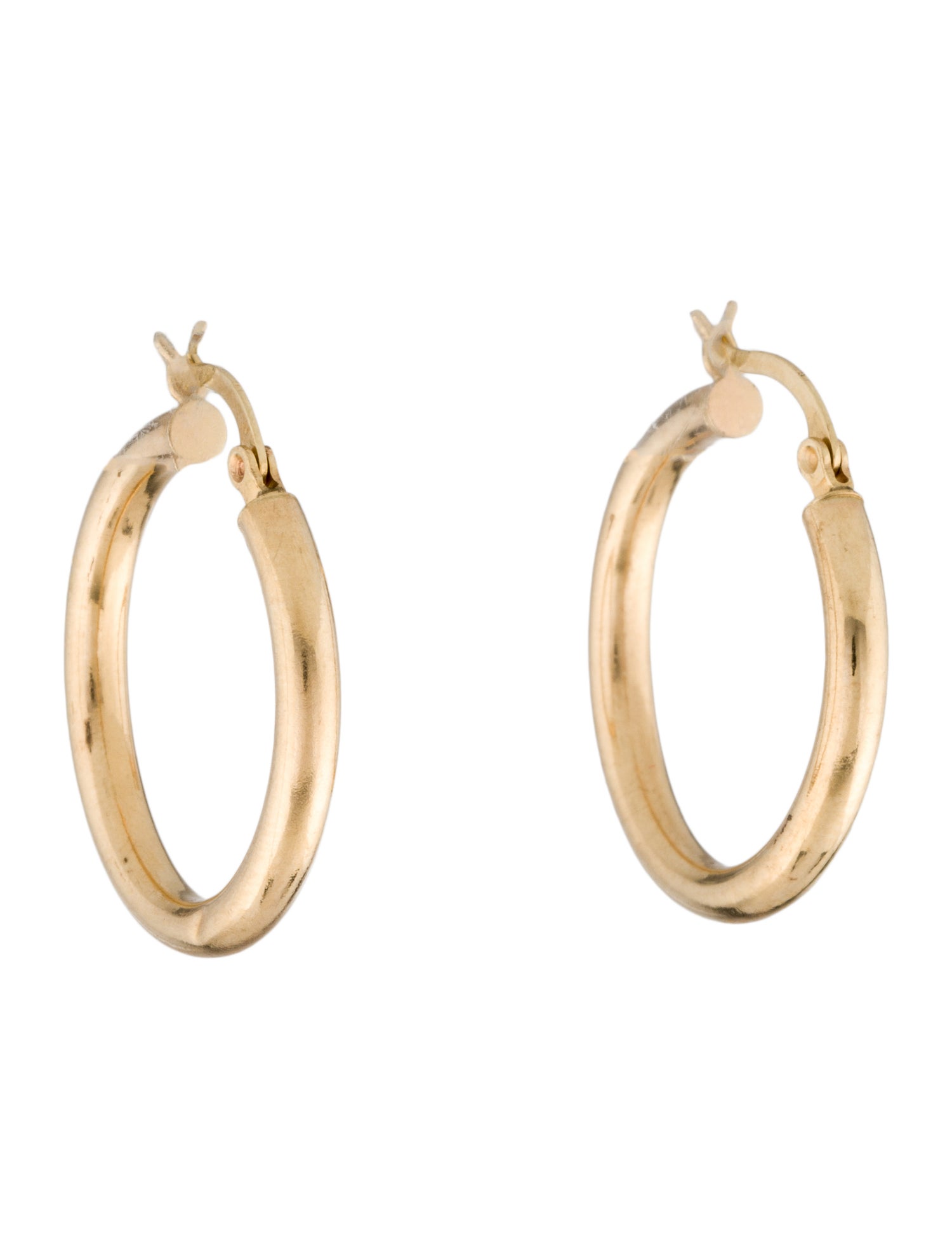 Earrings 14K Tubular Hoop Earrings