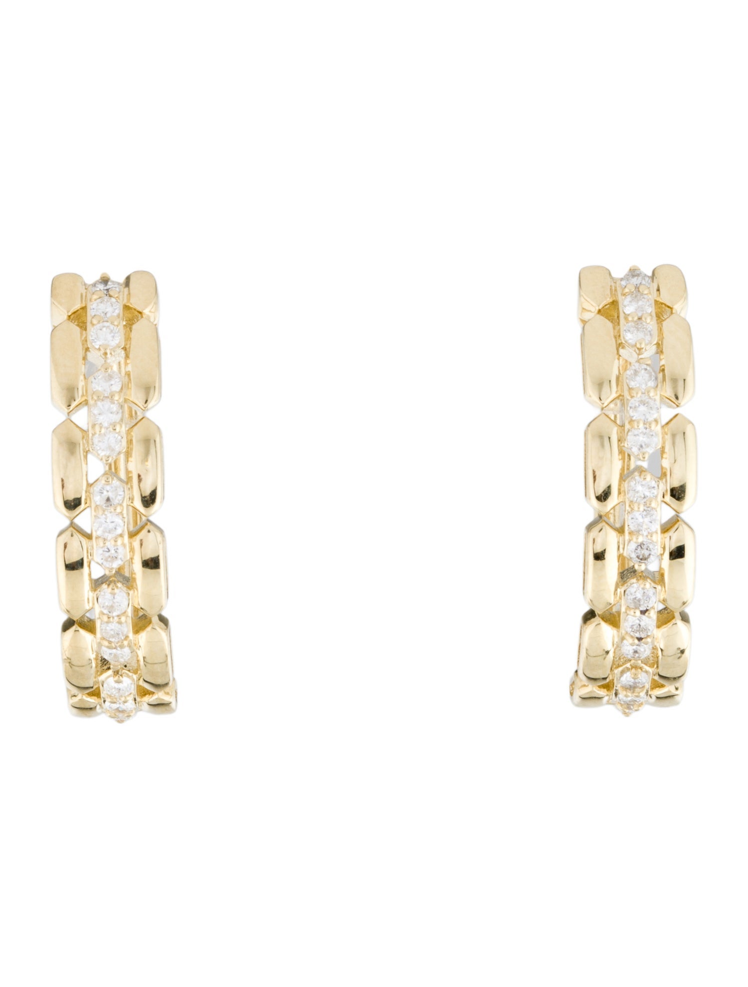 Earrings 14K Diamond Hoop