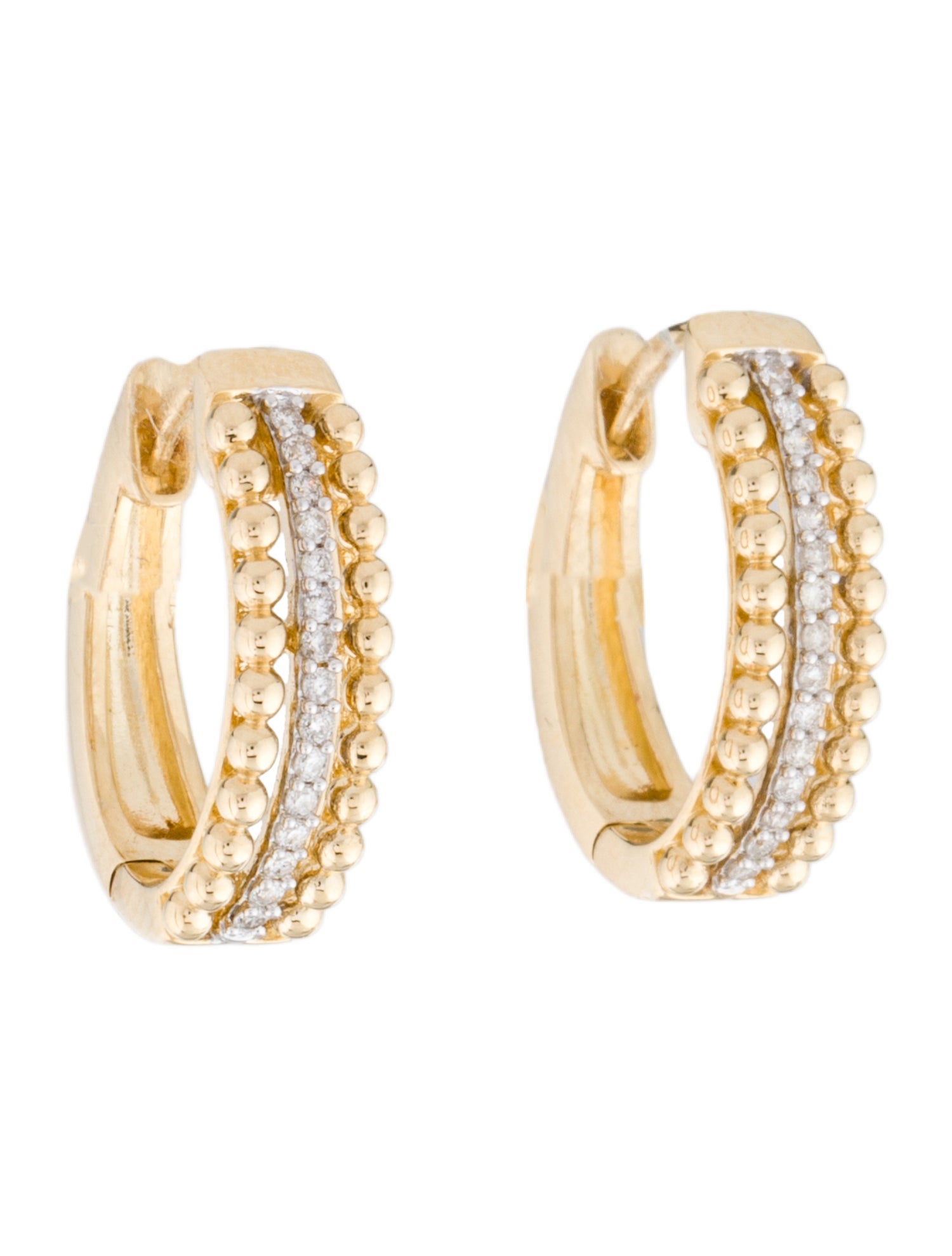Earrings 14K Diamond Hoop
