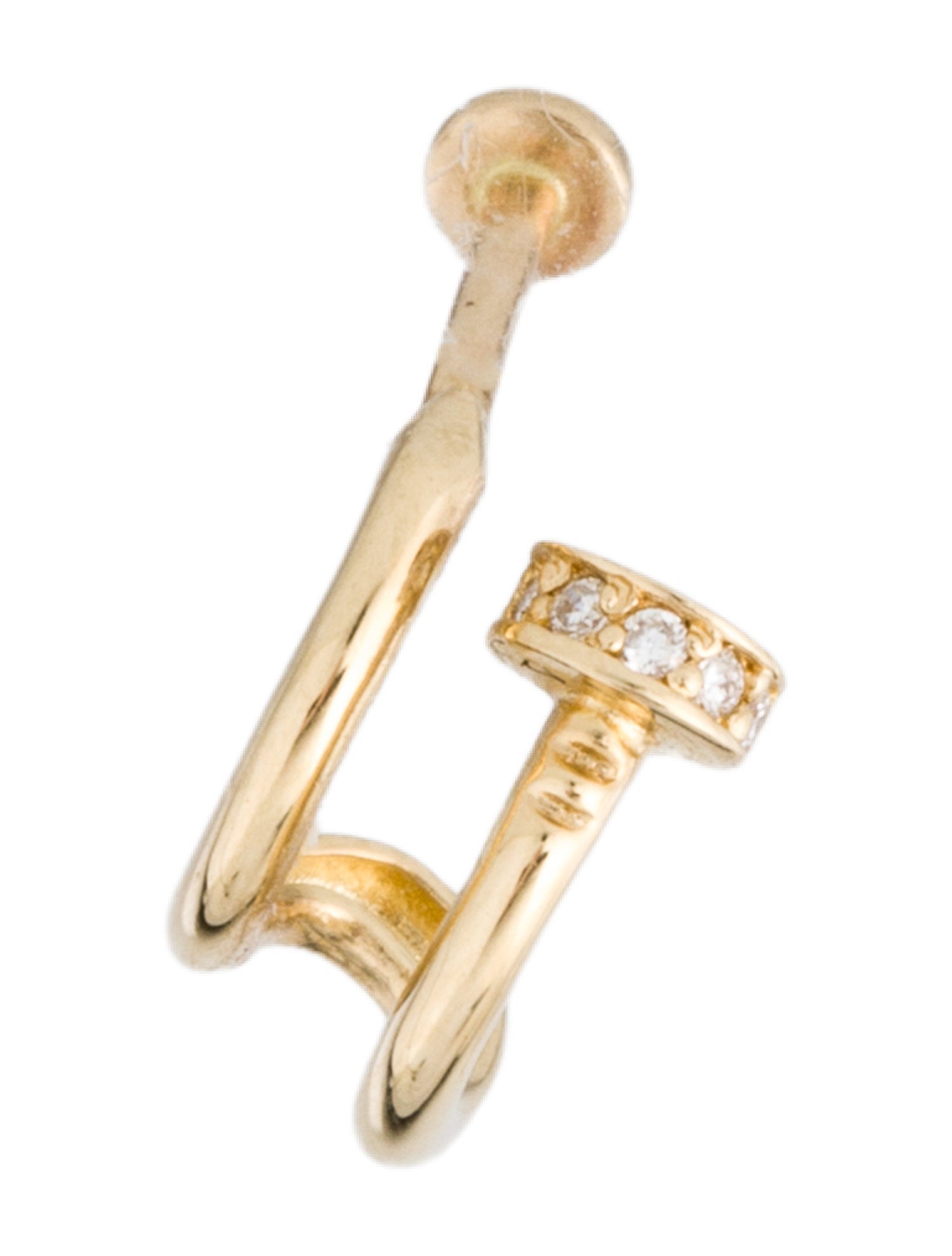 Earrings 14K Lab-Grown Diamond Single Huggie Earring