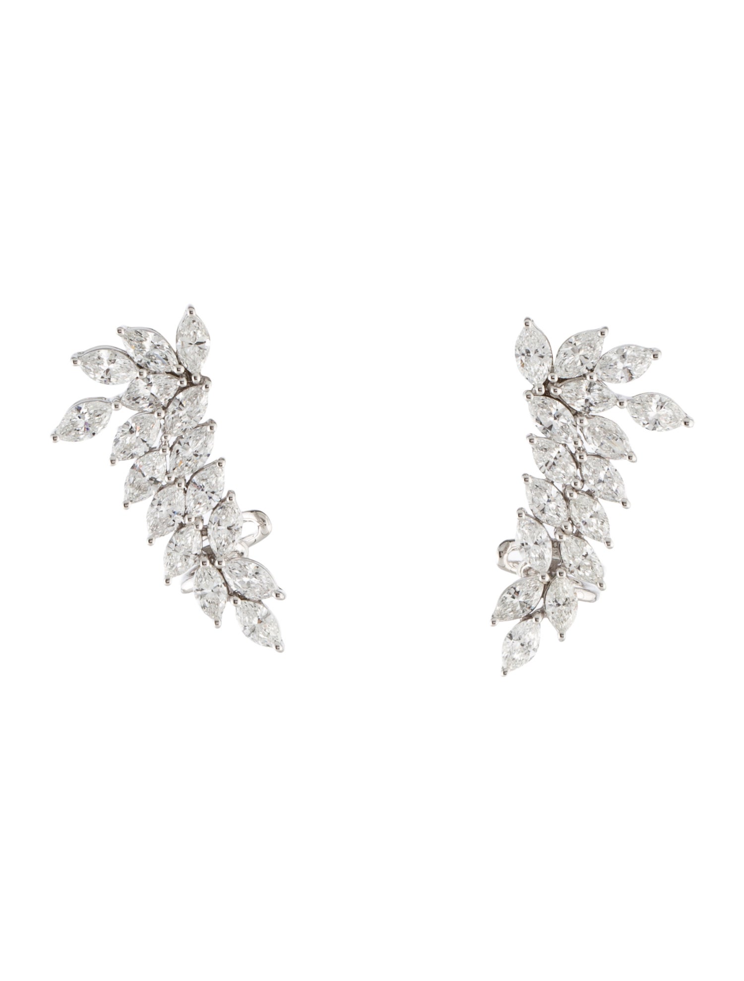 Earrings 18K 2.98ctw Diamond Ear Climbers