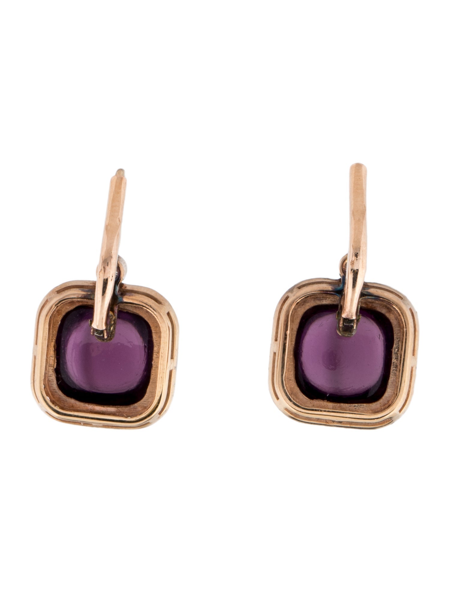 Earrings 18K Glass & Diamond Drop Earrings