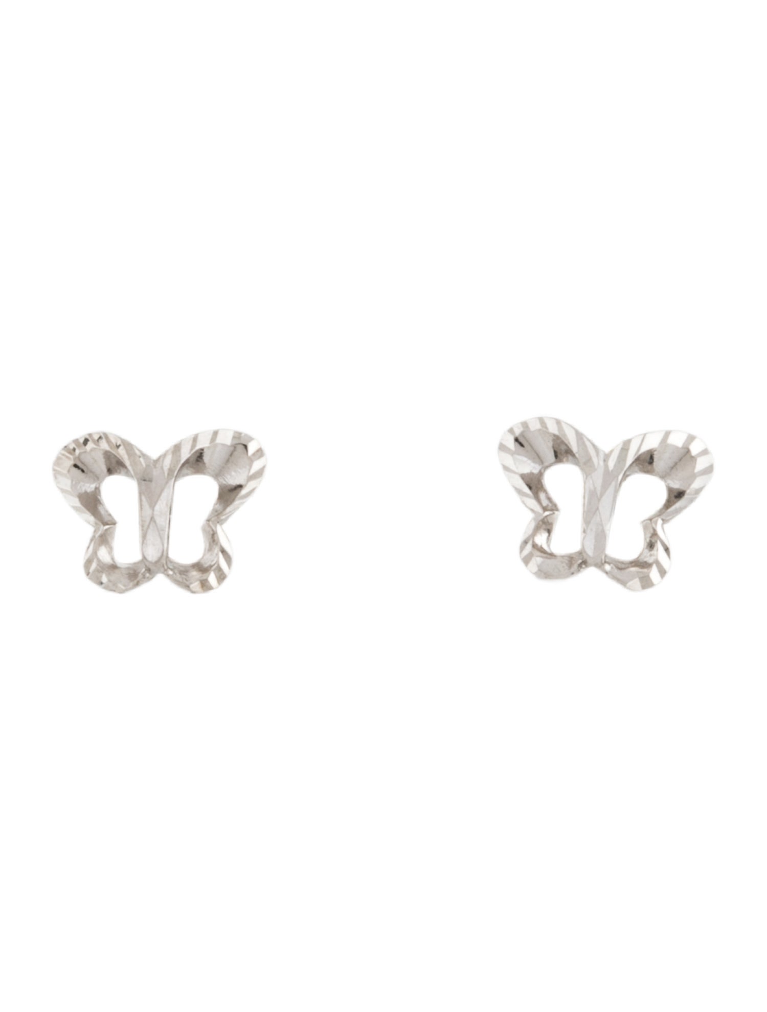 Earrings Platinum Butterfly Stud