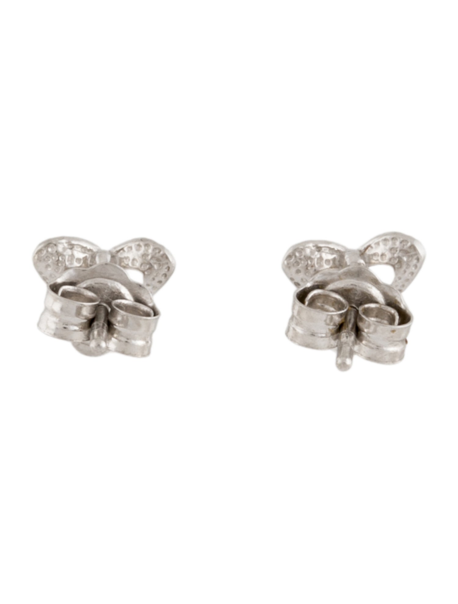 Earrings Platinum Butterfly Stud