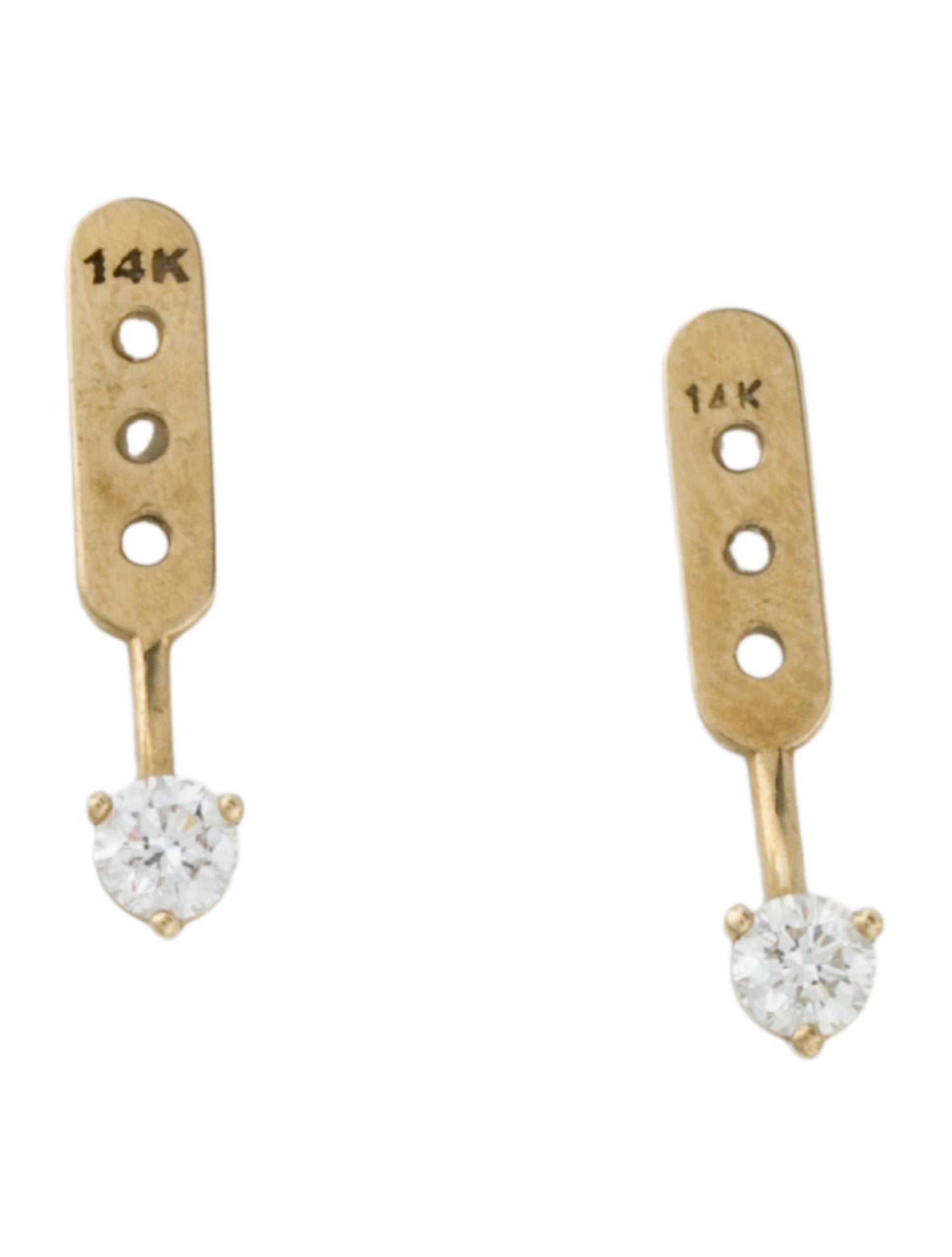 Earrings 14K Diamond Earring Jackets