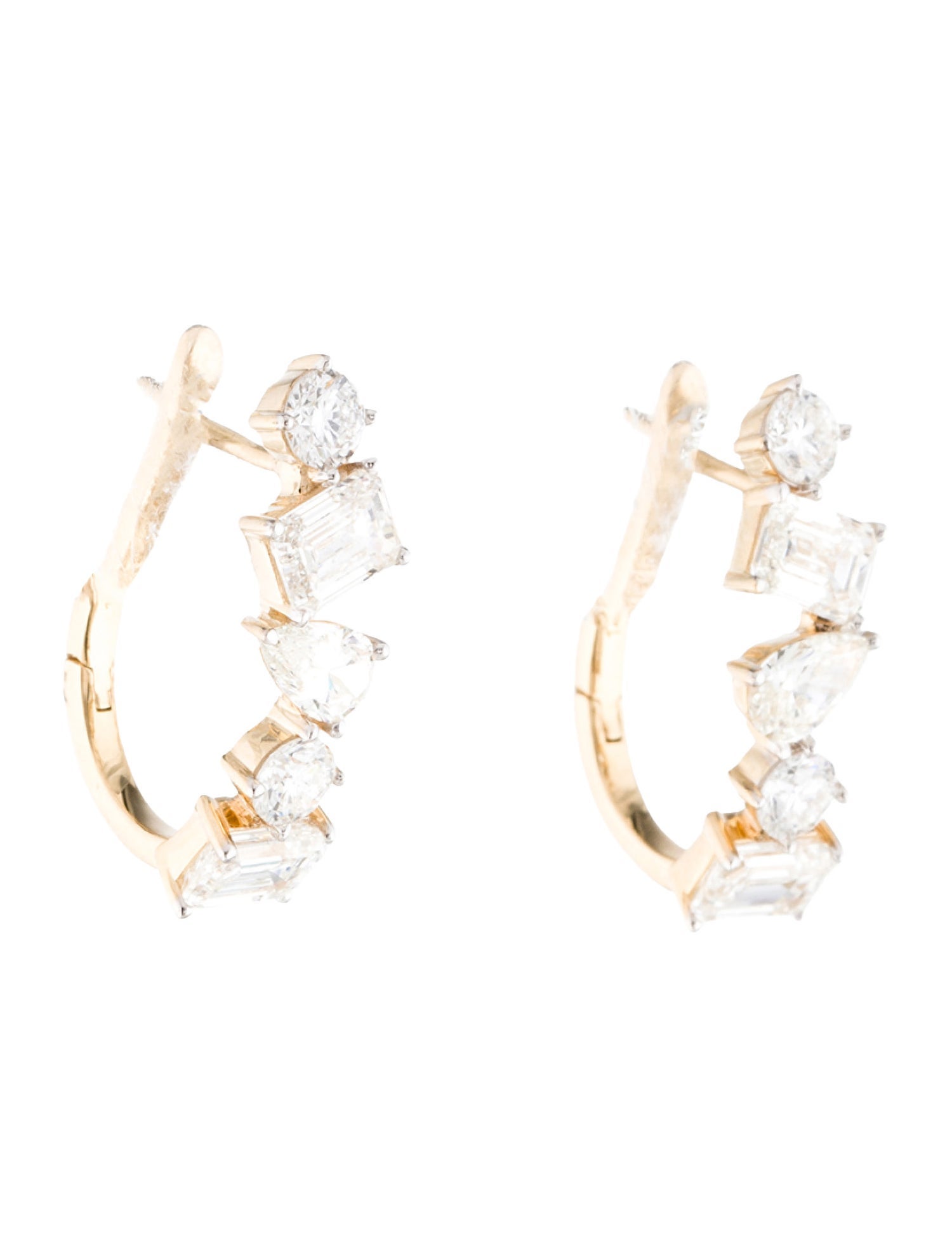 Earrings 14K 3.58ctw Lab-Grown Diamond Hoop Earrings