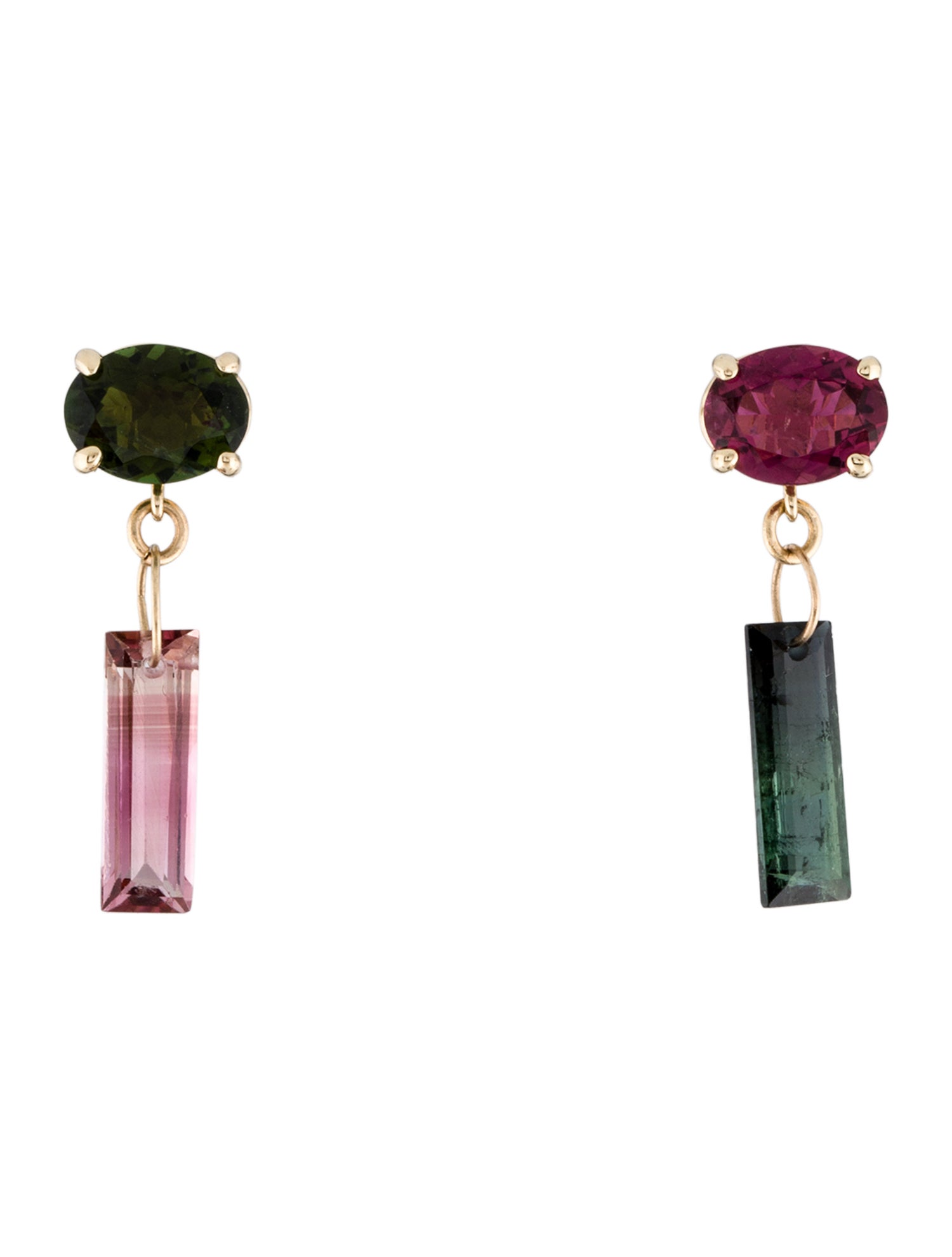 Earrings 14K Tourmaline Drop