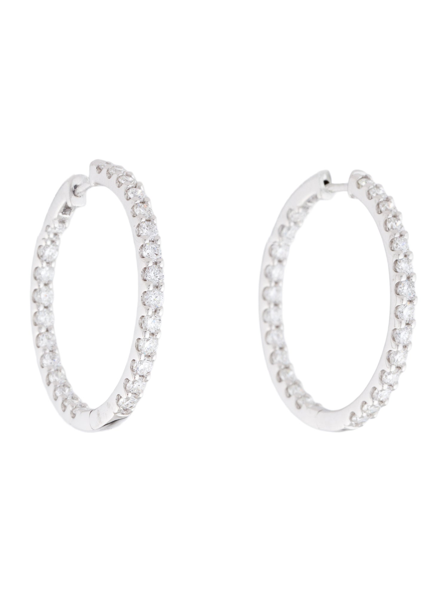 Earrings 14K 2.50ctw Lab-Grown Diamond Hoop