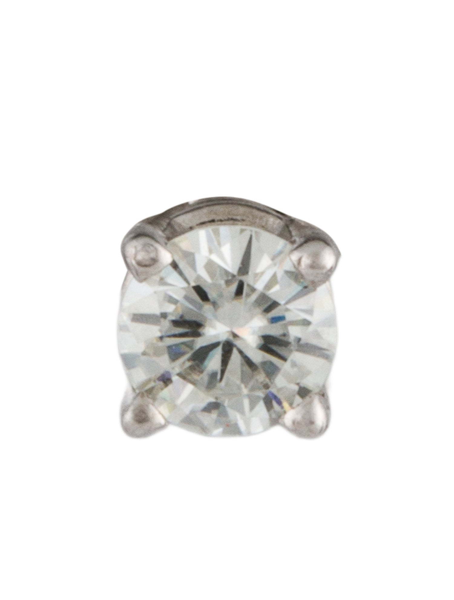Earrings Platinum Moissanite Single Stud Earring
