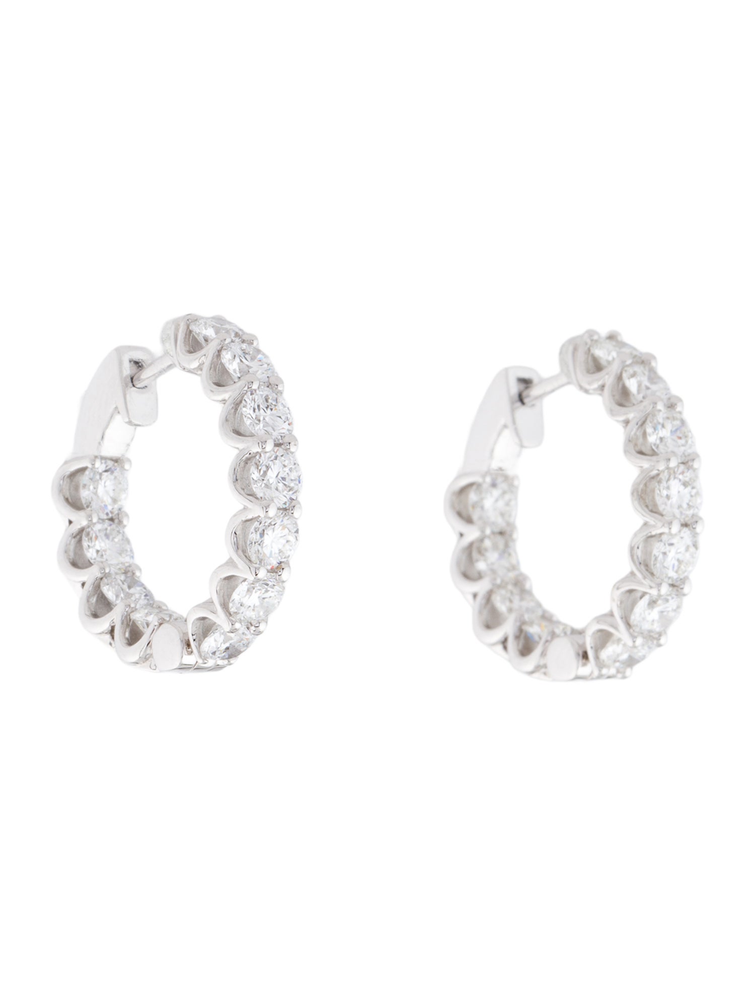 Earrings 14K 3.50ctw Lab-Grown Diamond Hoop