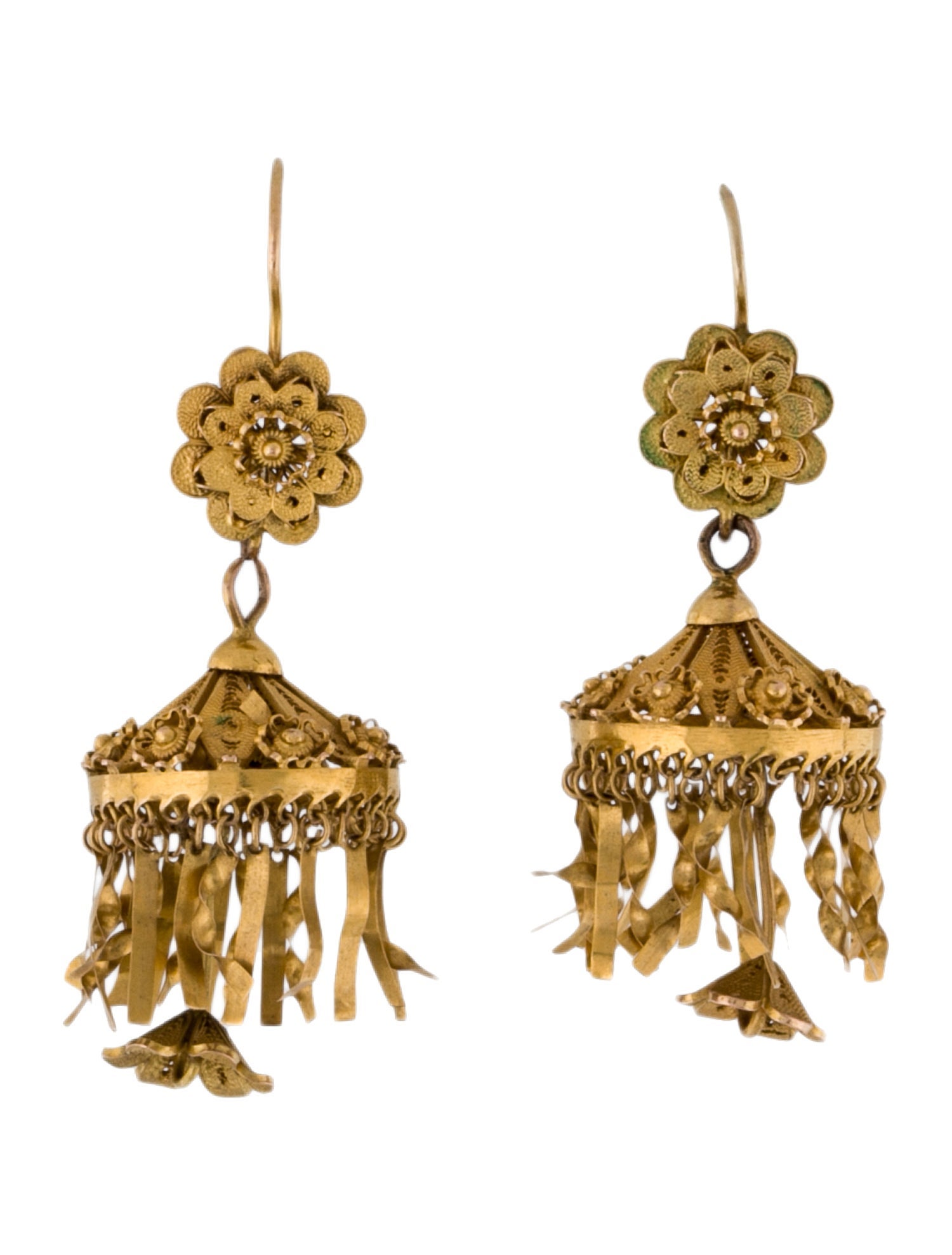 Earrings 14K Carousel Chandelier