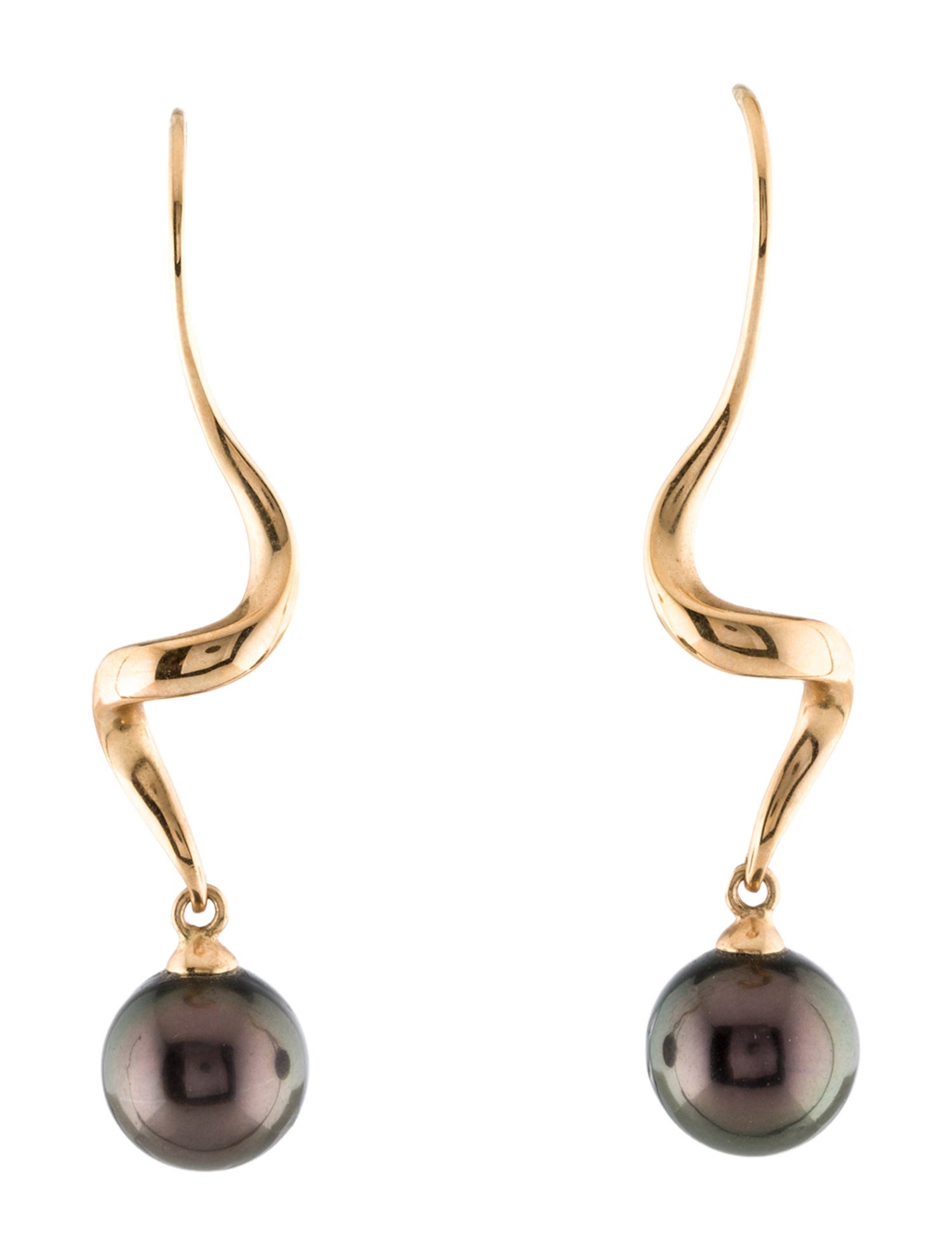 Earrings 14K Pearl Swirl Drop
