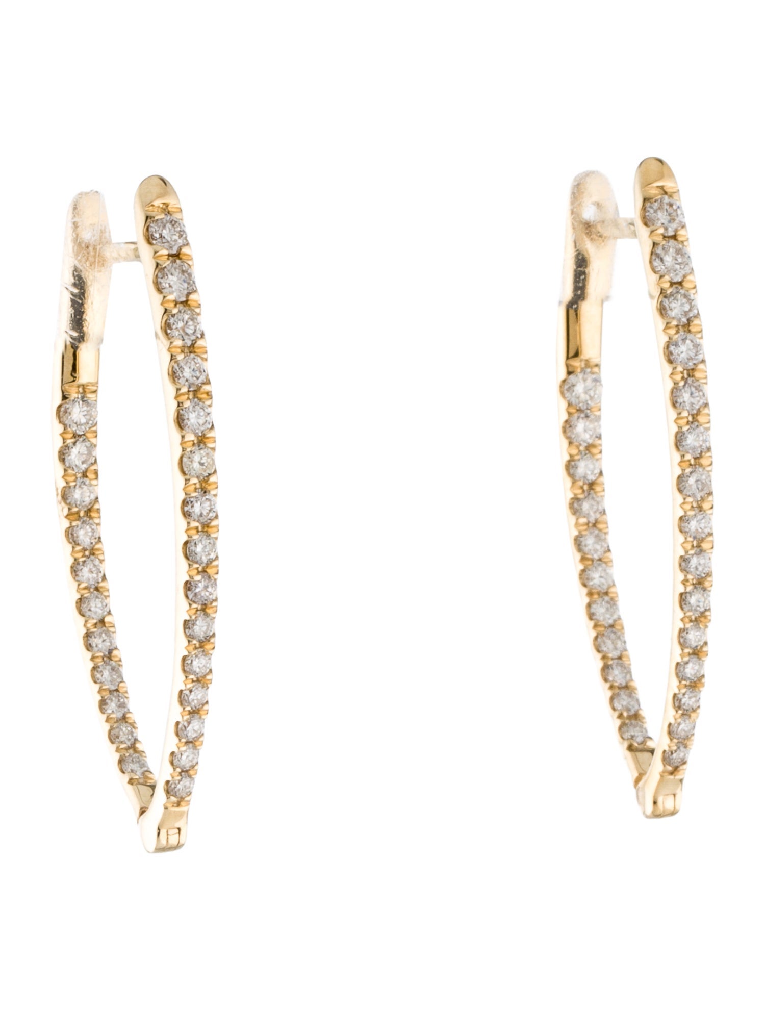 Earrings 14K Diamond Hoop