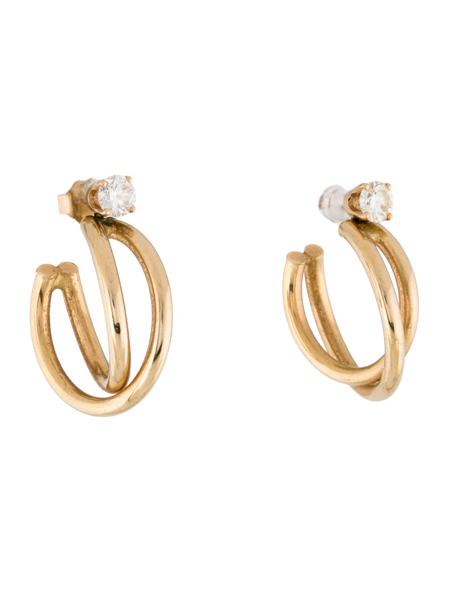 Earrings 14K 1.07ctw Diamond Stud w/ 14K Earring Enhancers