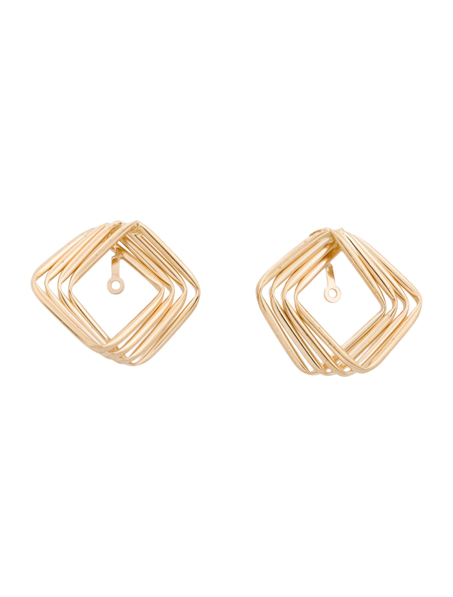 Earrings 14k Square Earring Jacket
