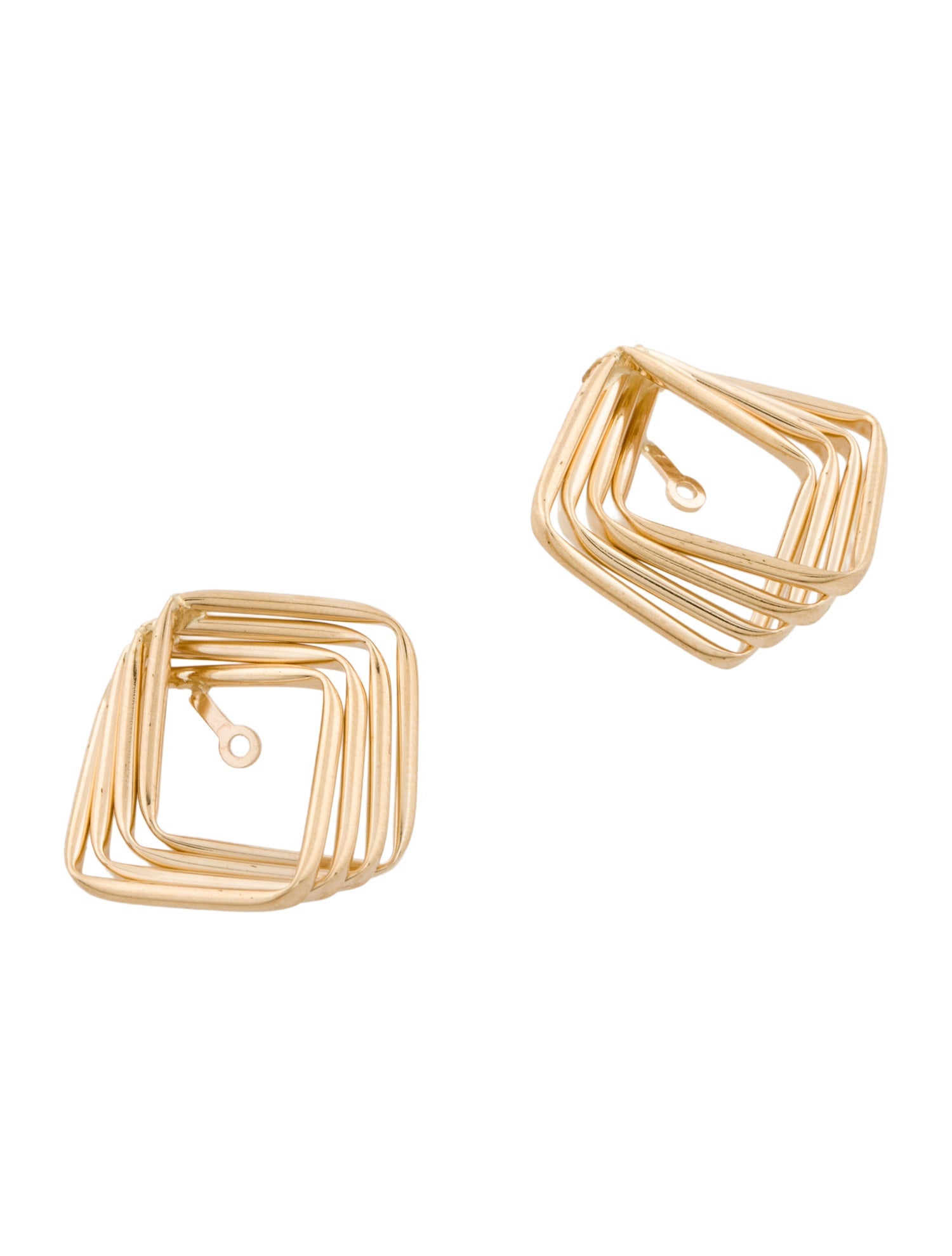Earrings 14k Square Earring Jacket