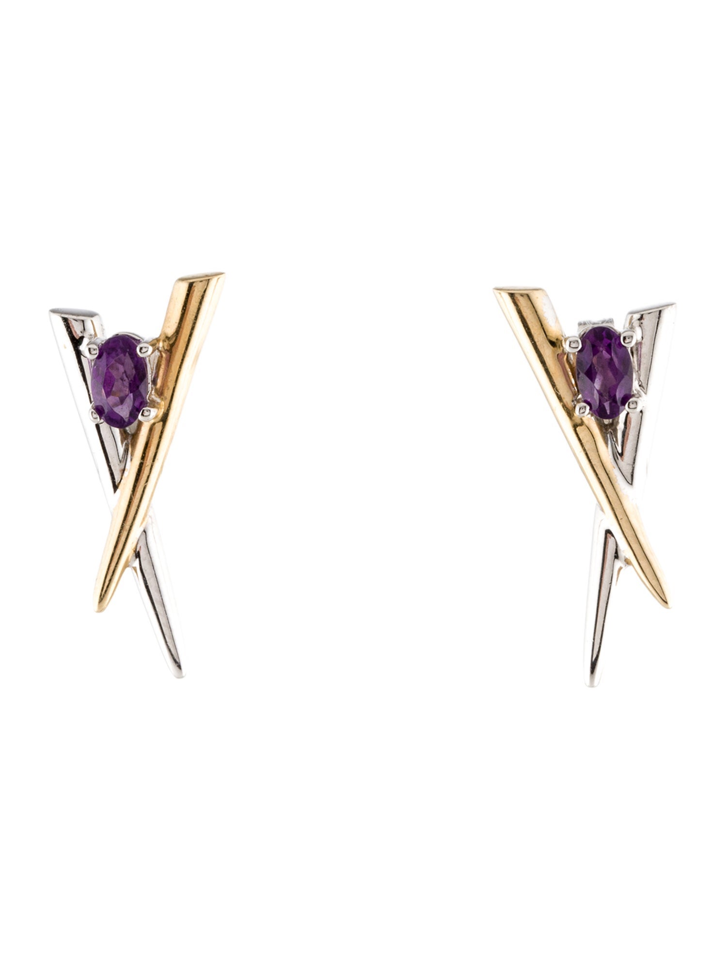 Earrings 14K Amethyst Stud