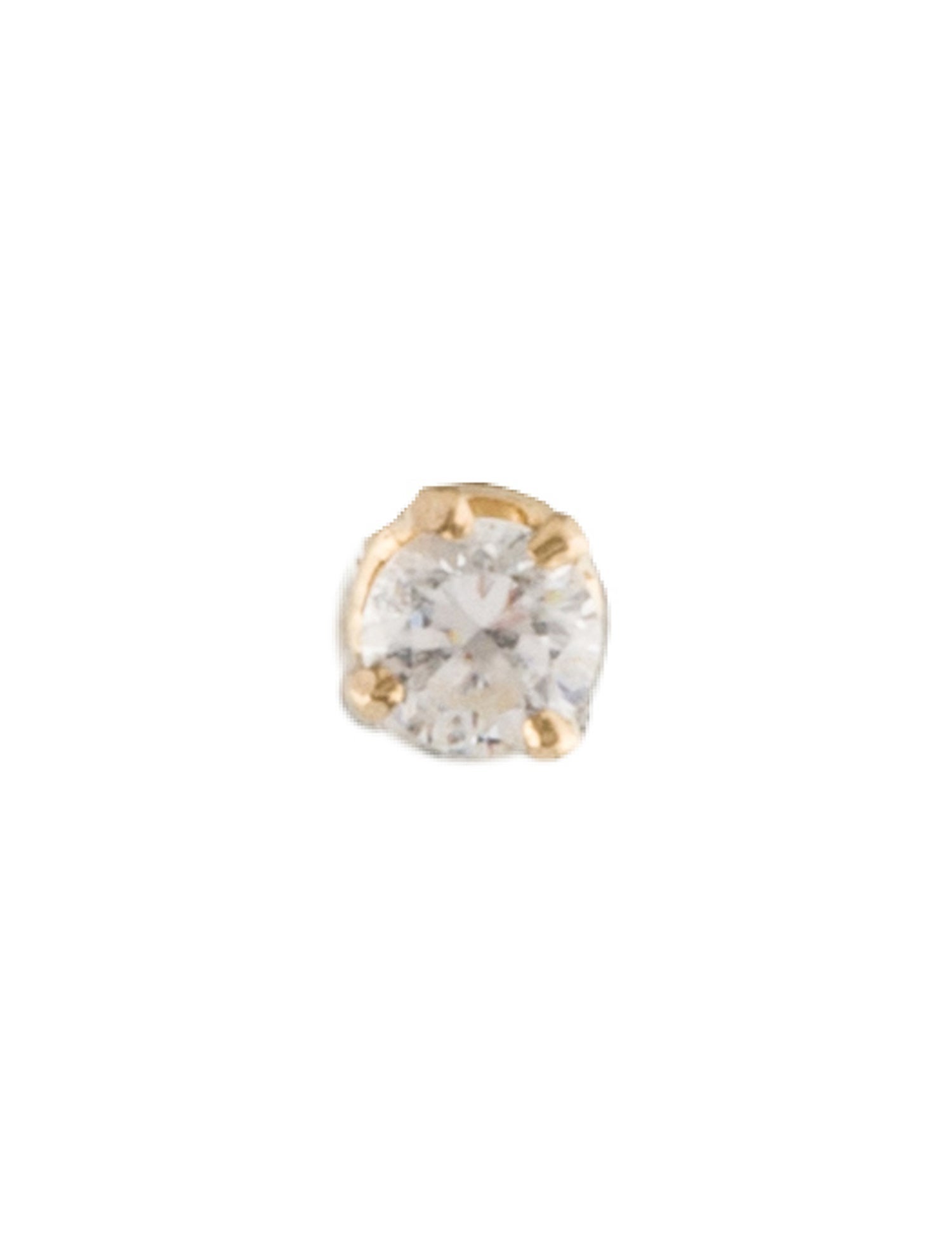 Earrings 14K Cubic Zirconia Single Stud Earring
