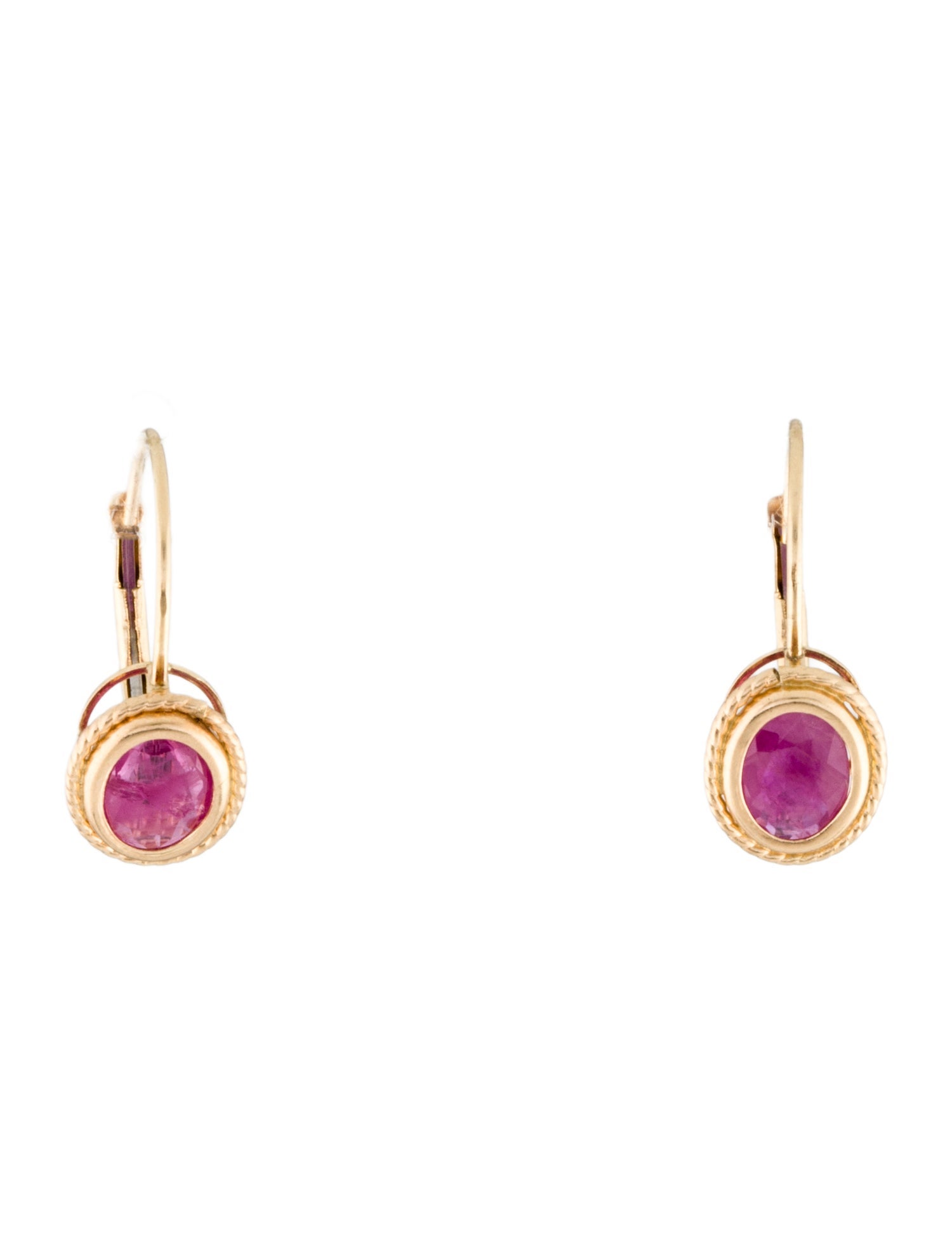 Earrings 14K Ruby Drop