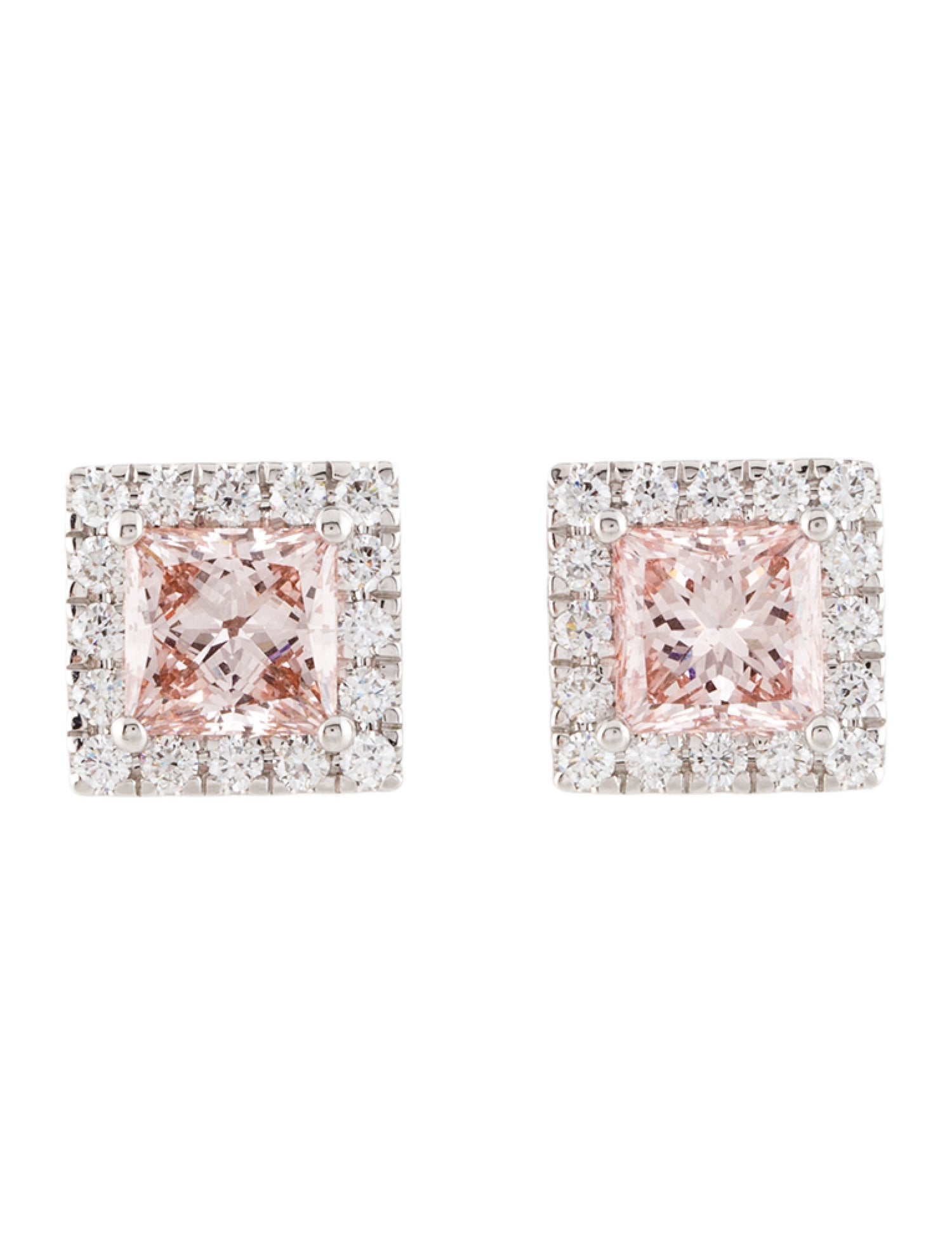 Earrings 14K 3.85ctw Lab-Grown Diamond Halo Stud