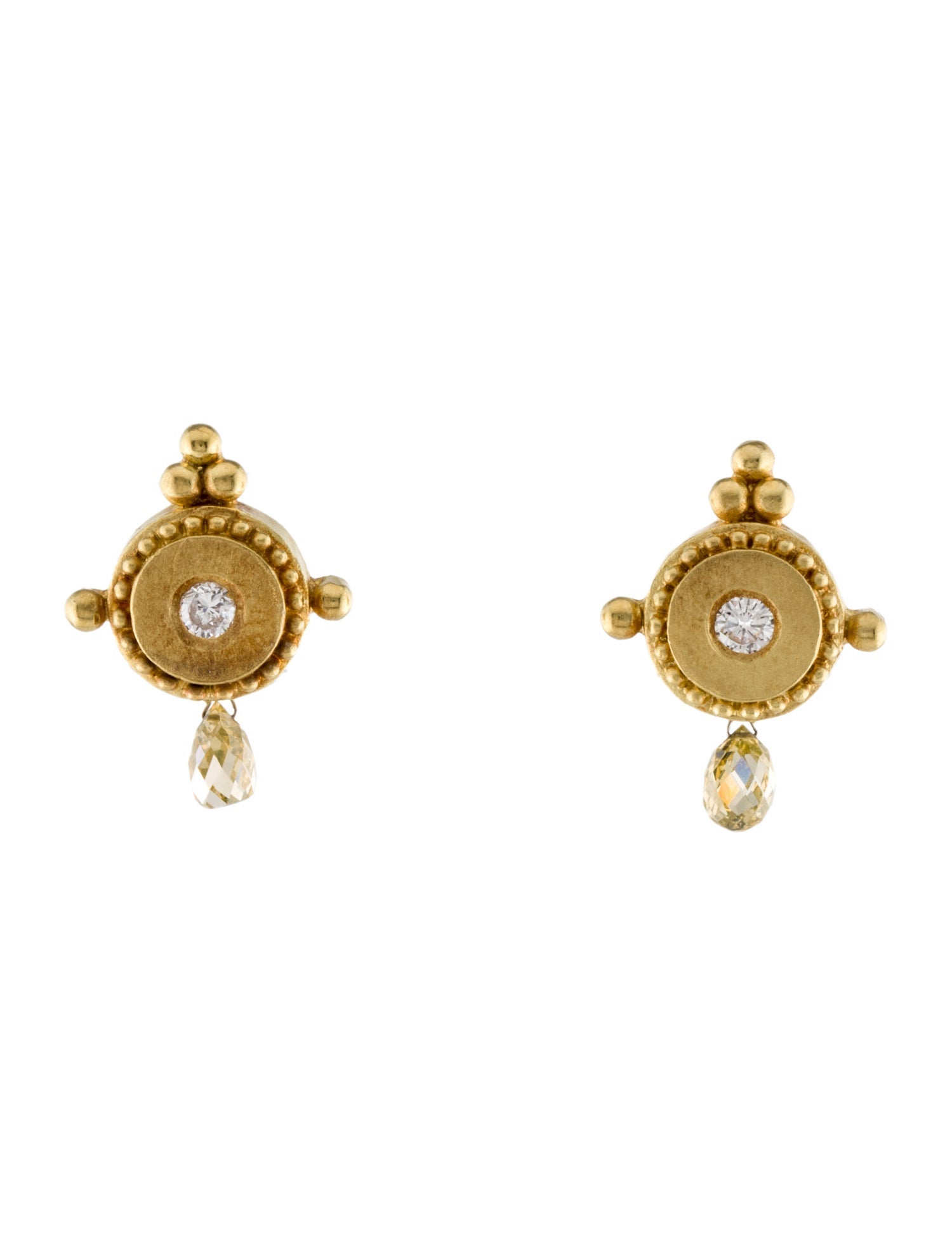 Earrings 18K Diamond Drop