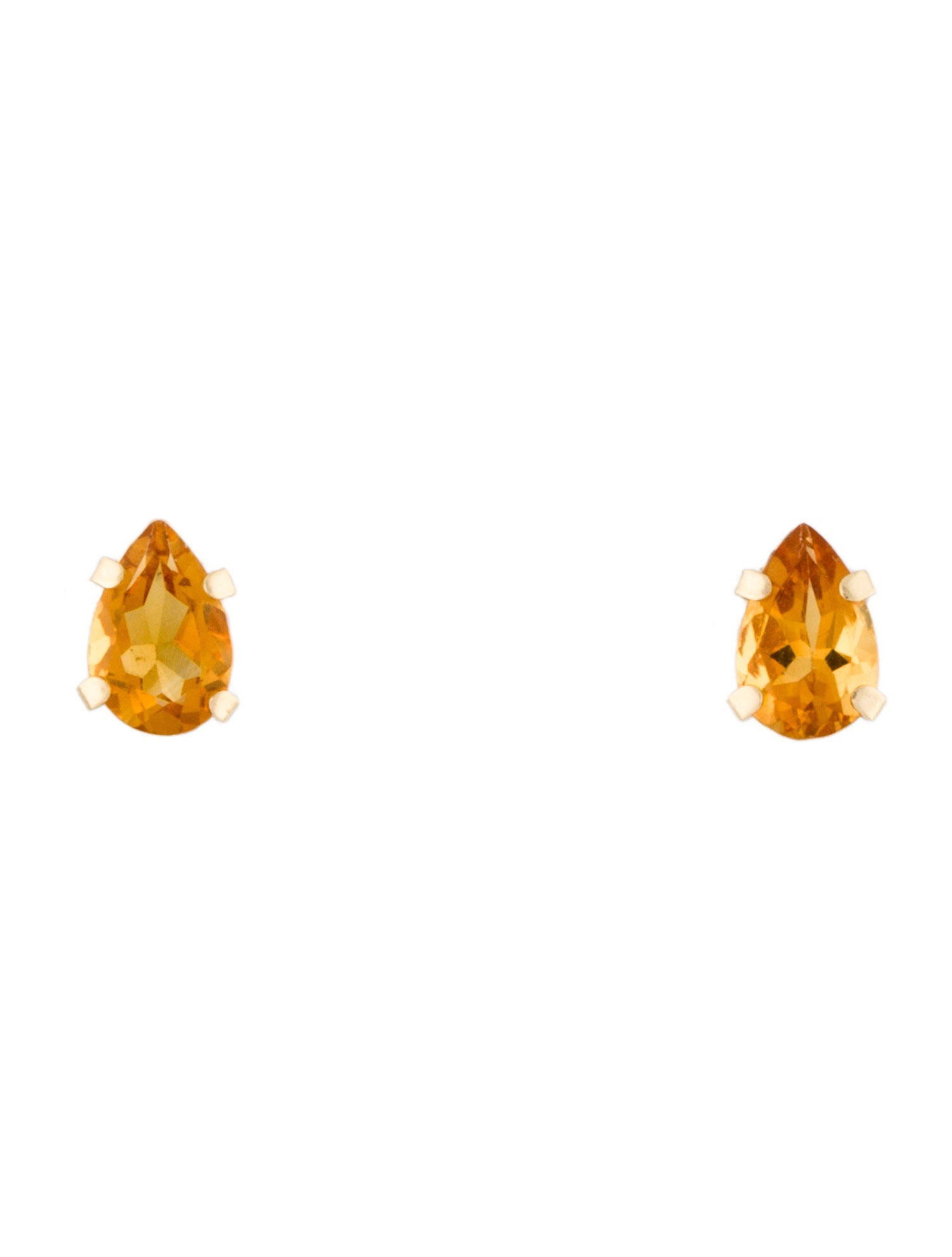 Earrings 14K Citrine Stud
