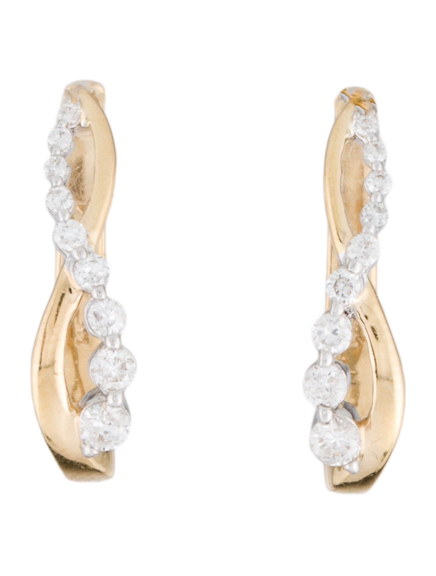 Earrings 14K Diamond Hoop