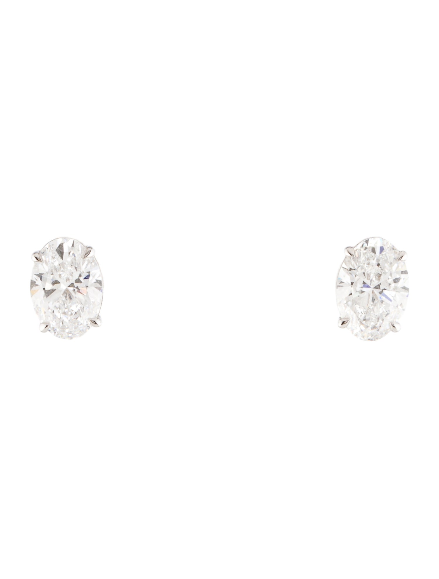 Earrings 14K 2.01ctw Lab-Grown Diamond Solitaire Stud Earrings