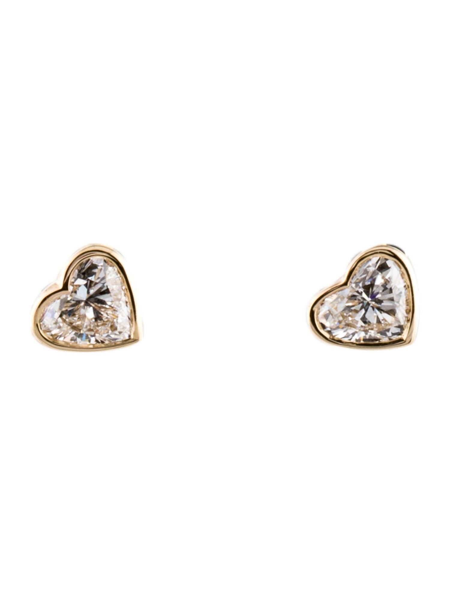 Earrings 14K 1.01ctw Lab-Grown Diamond Heart Stud w/ Tags
