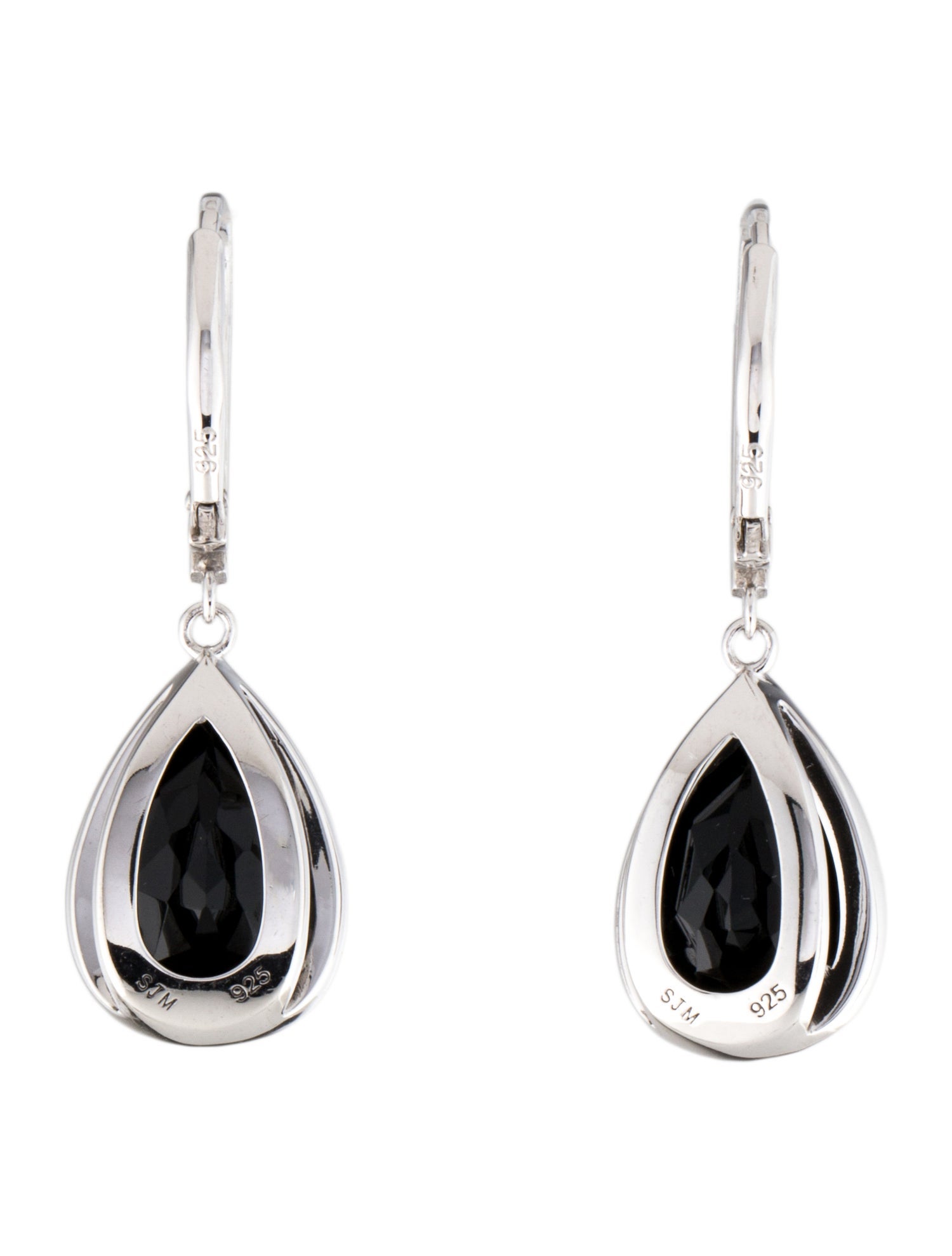 Earrings 8.05ctw Onyx & Topaz Drop Earrings