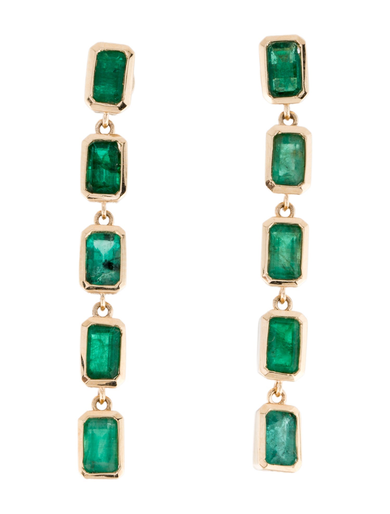 Earrings 14K 2.84ctw Emerald Drop Earrings