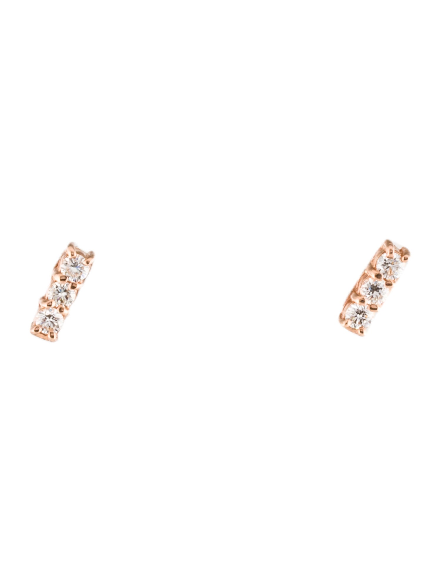 Earrings 14K Diamond Bar Stud