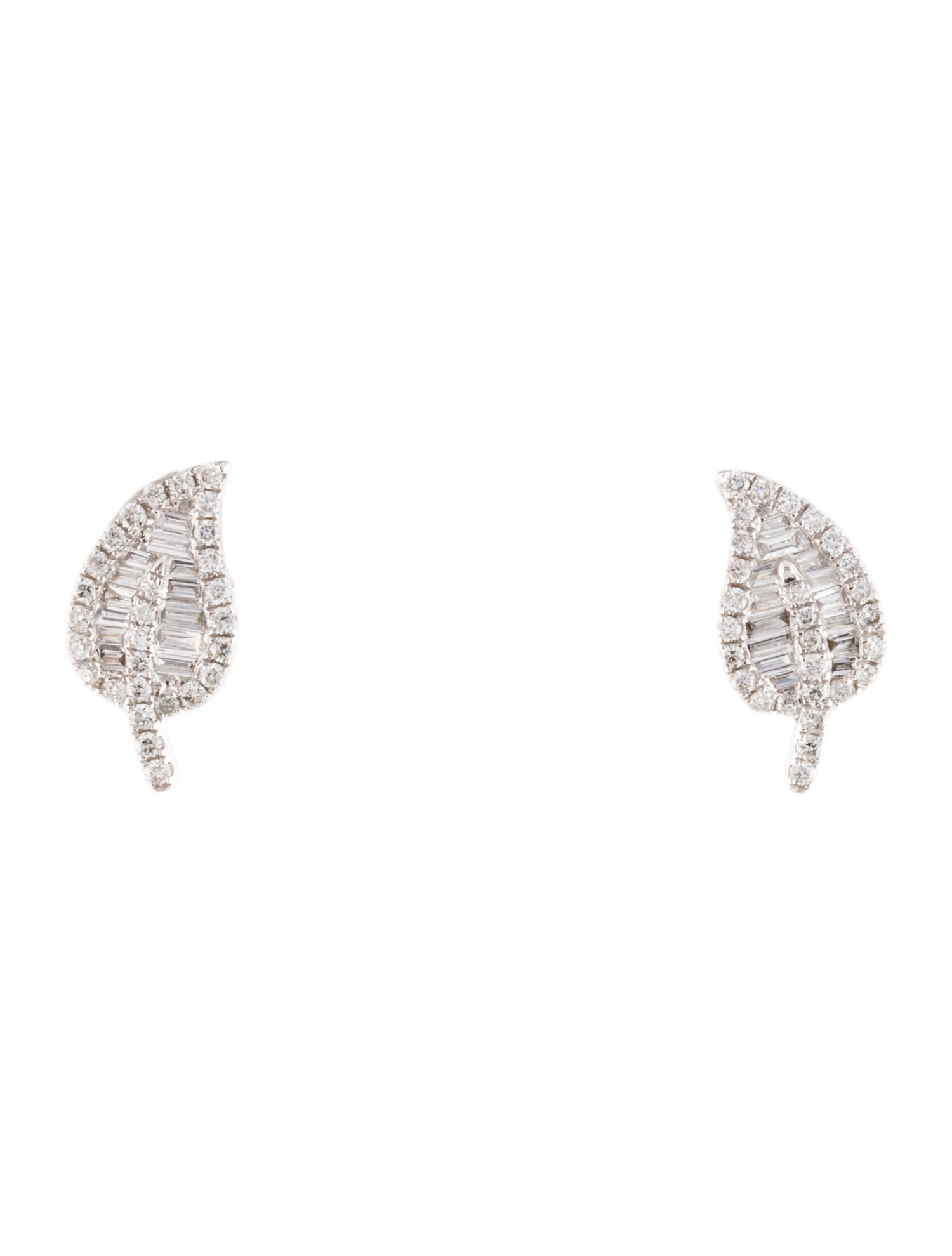 Earrings 14K Leaf Stud