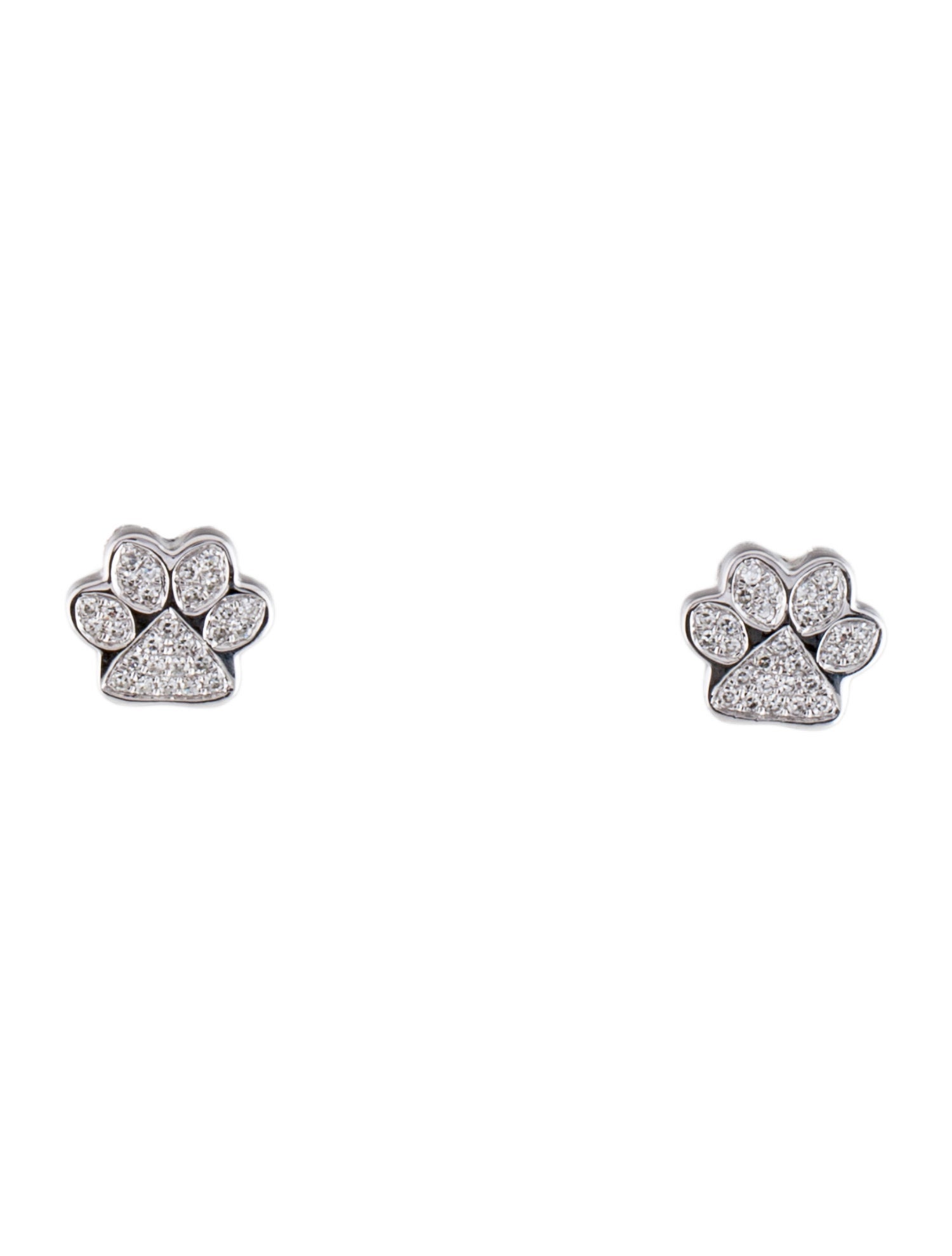 Earrings 14K Diamond Paw Stud