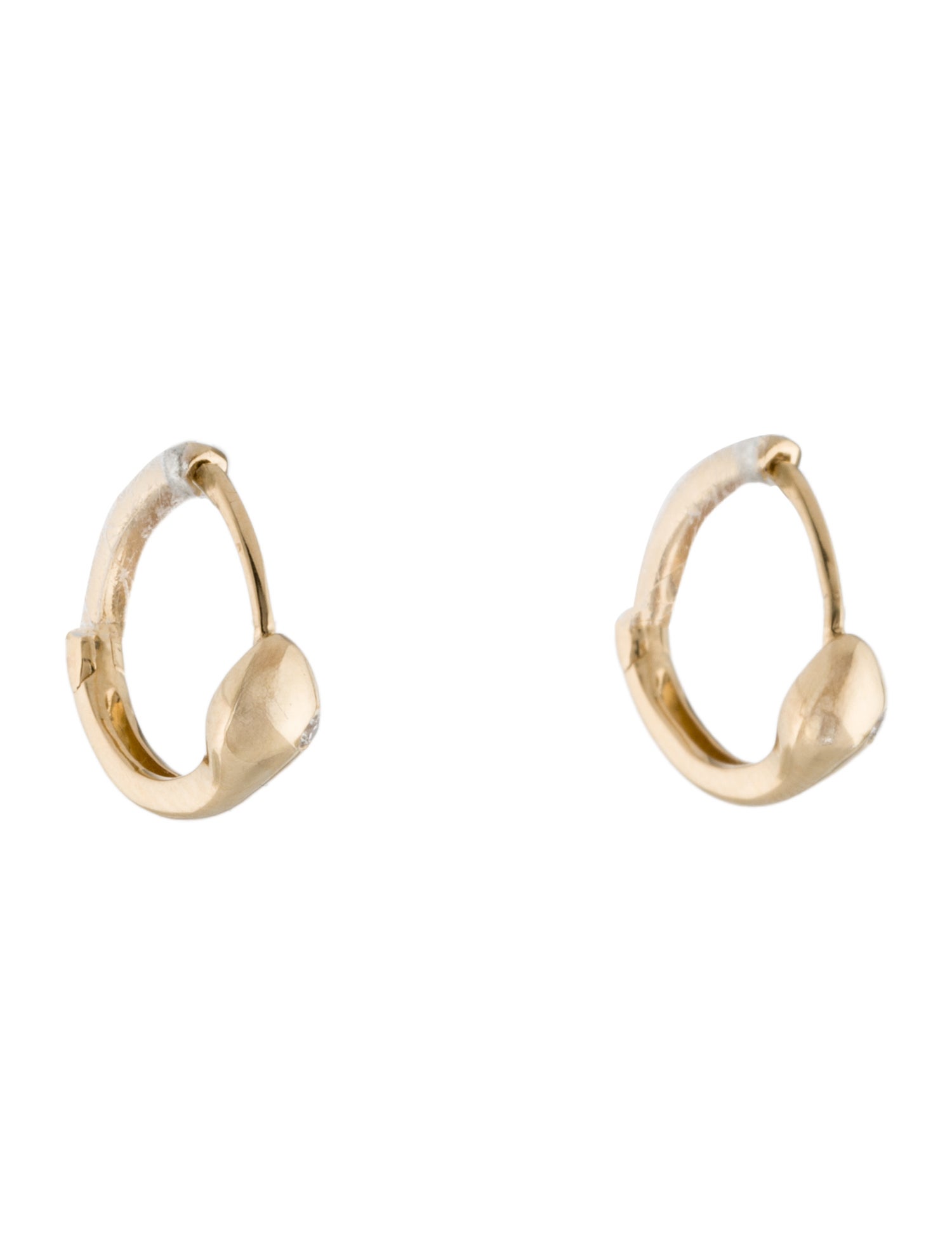 Earrings 14K Diamond Snake Huggie