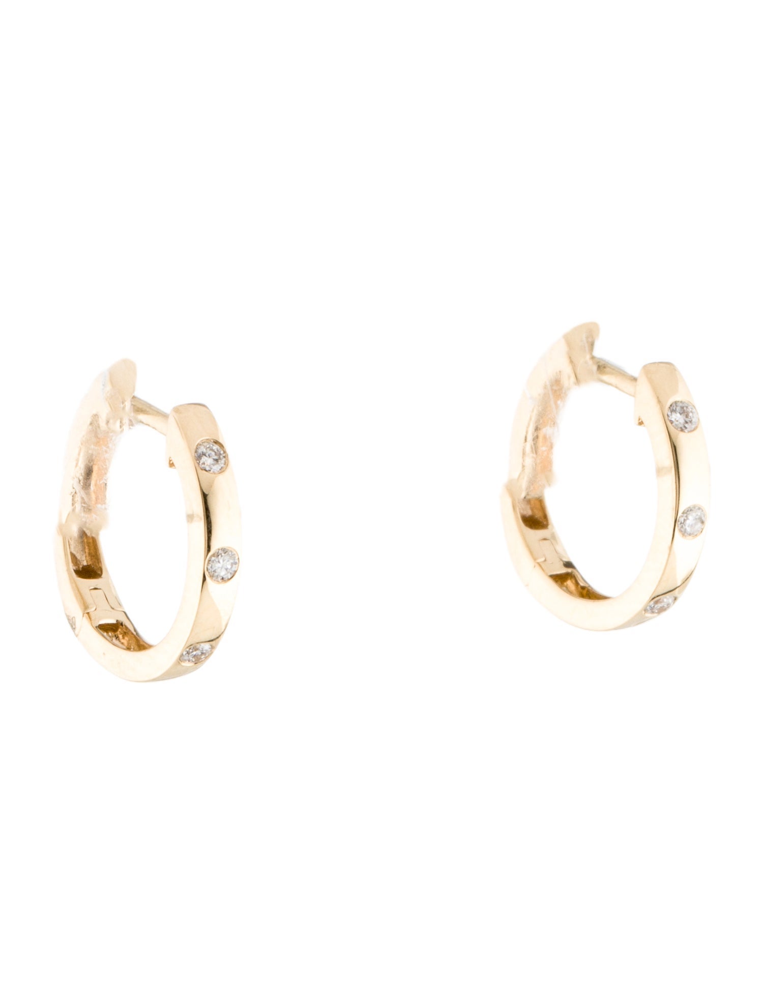 Earrings 14K Diamond Huggies