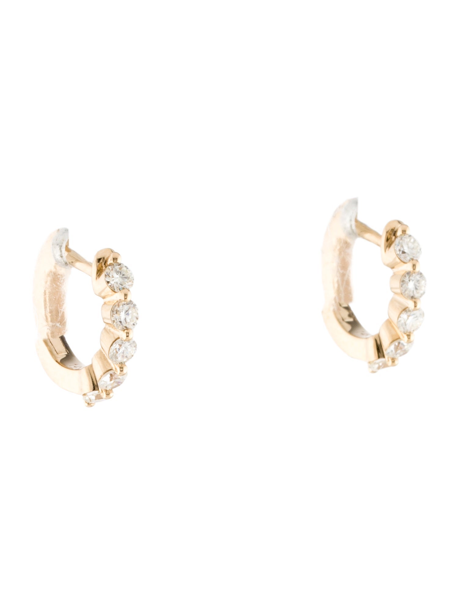 Earrings 14K Diamond Huggie