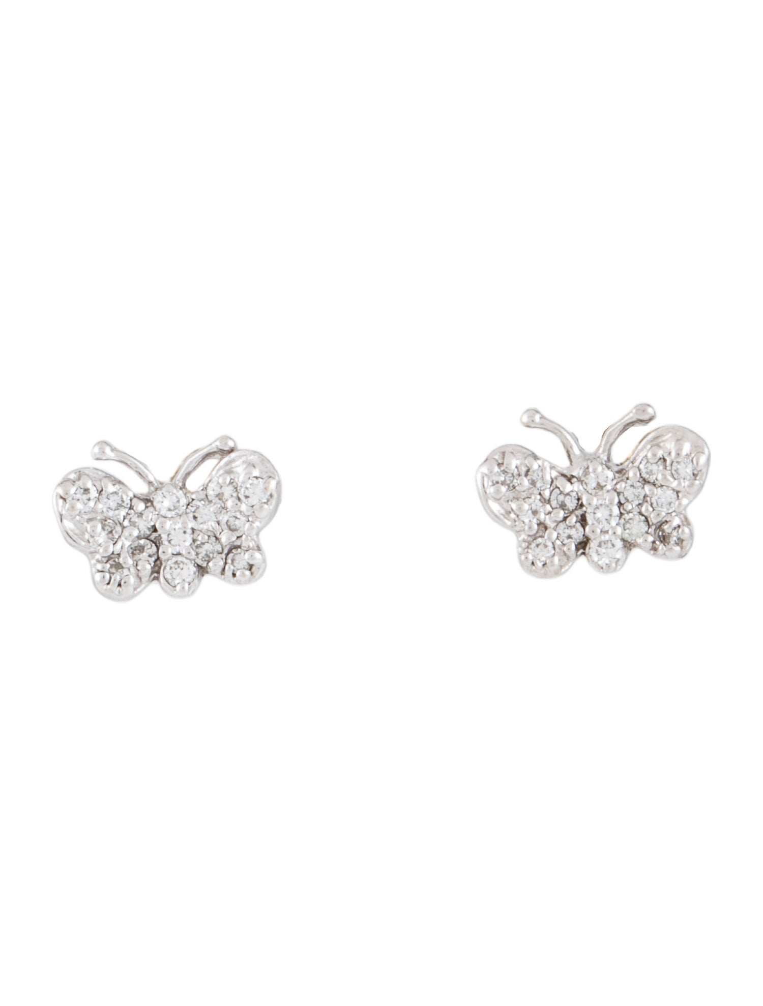 Earrings 14K Diamond Butterfly Stud