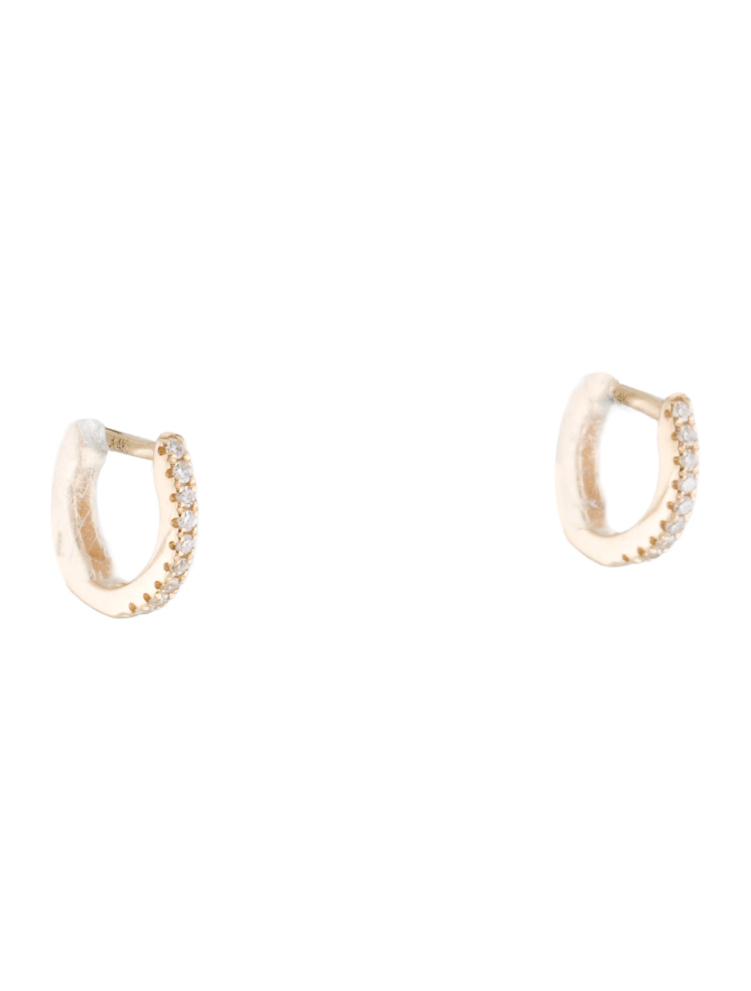 Earrings 14K Diamond Huggie