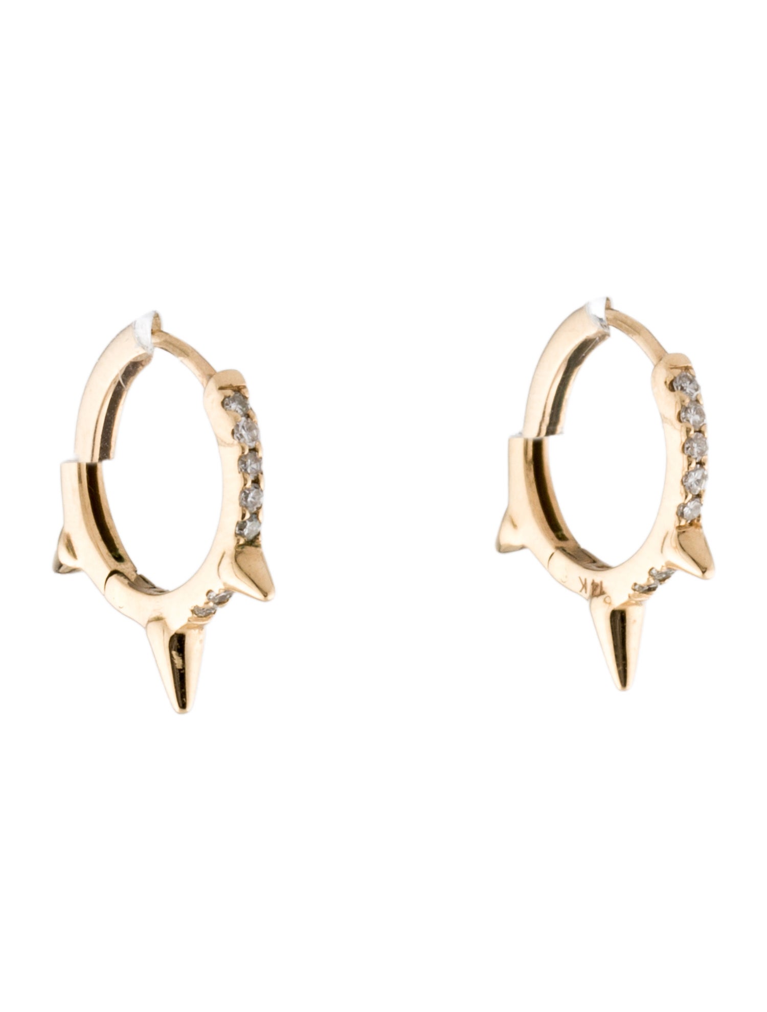 Earrings 14K Diamond Huggie
