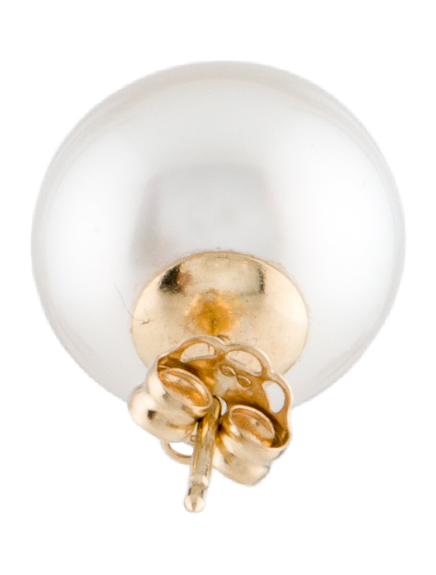 14K Pearl Single Stud Earrings