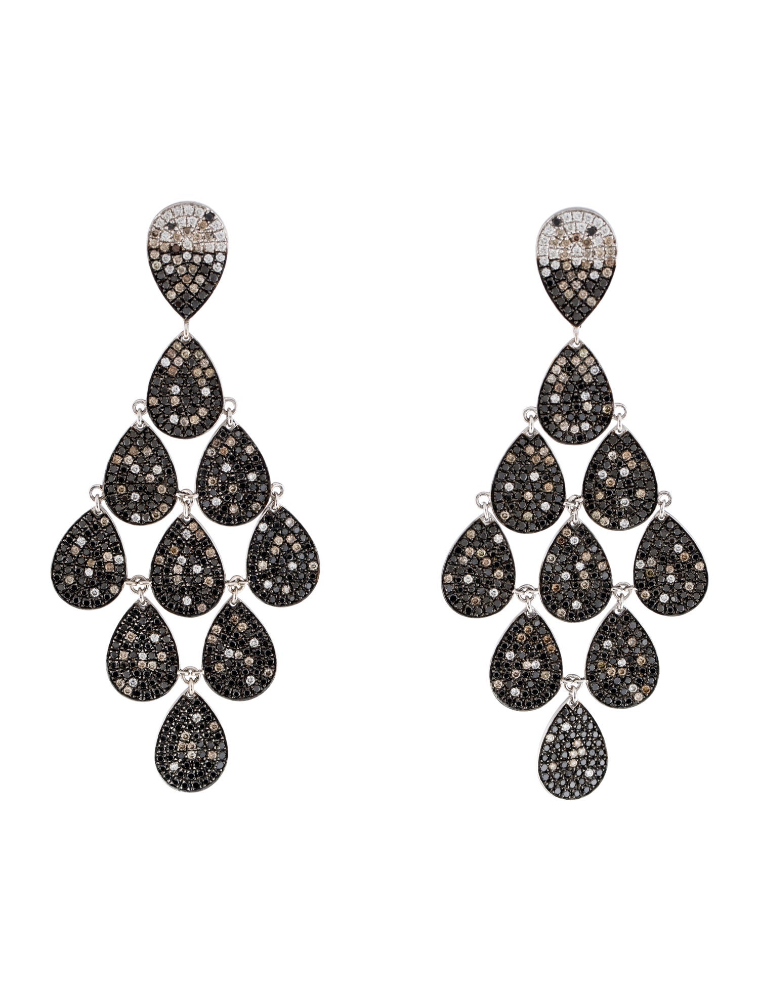 Earrings 18K 6.80ctw Diamond Chandelier Drop