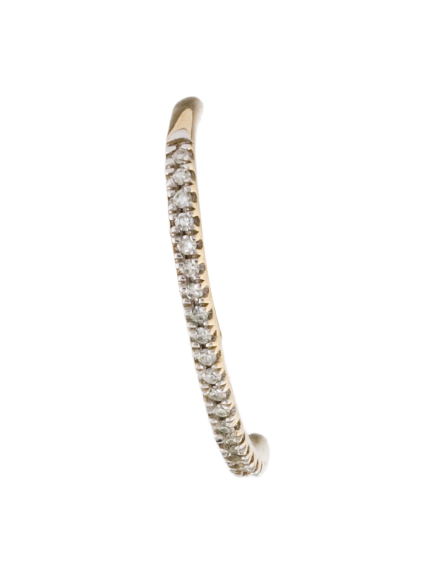 Earrings 10K Diamond Single Stud Ear Cuff