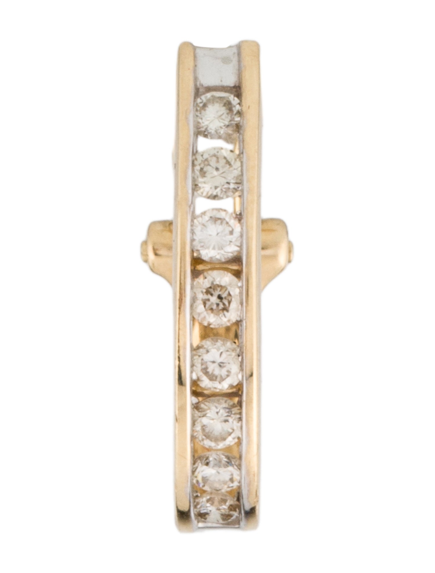 Earrings 14K Diamond Single Hoop Earring