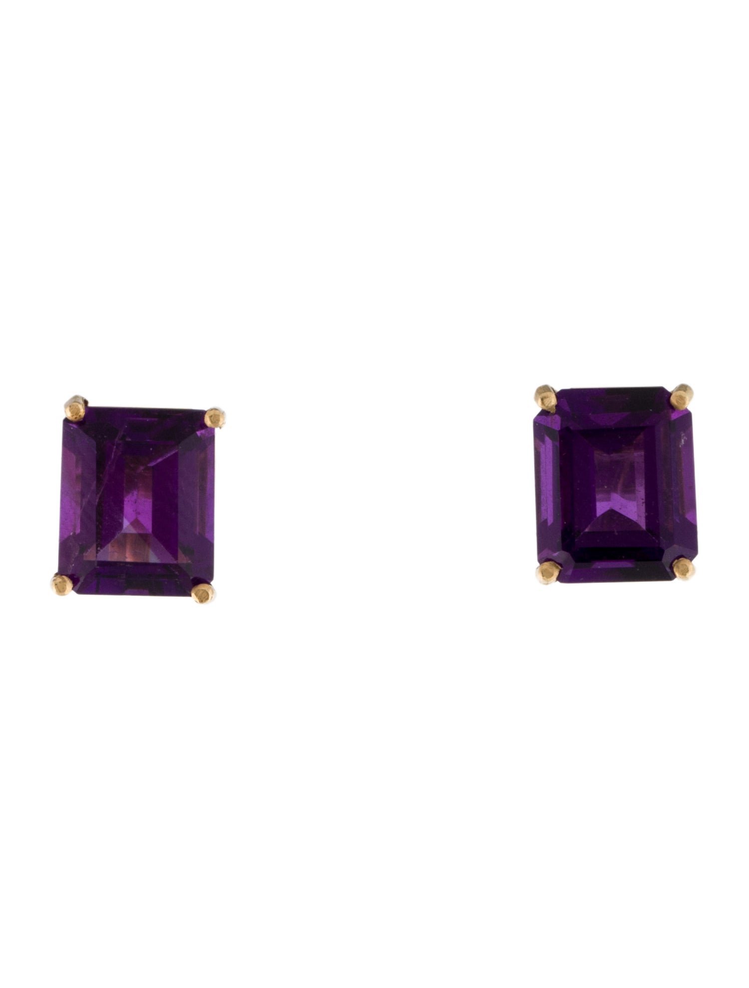 Earrings 14K 5.32ctw Amethyst Stud Earrings