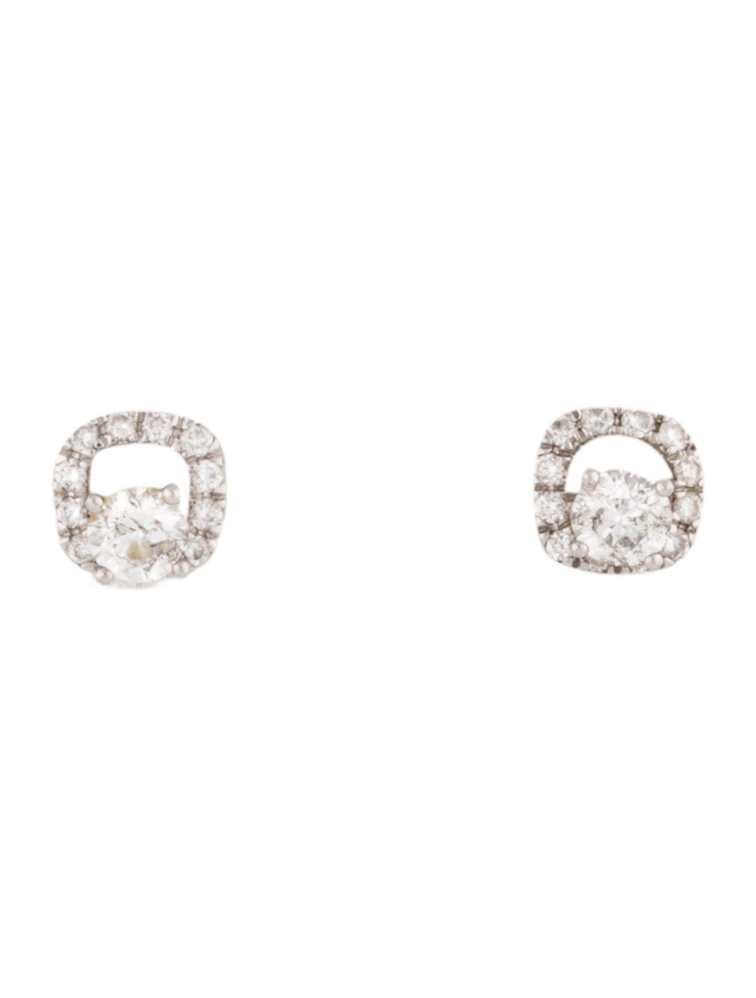 Earrings 14K Diamond Detachable Halo Stud