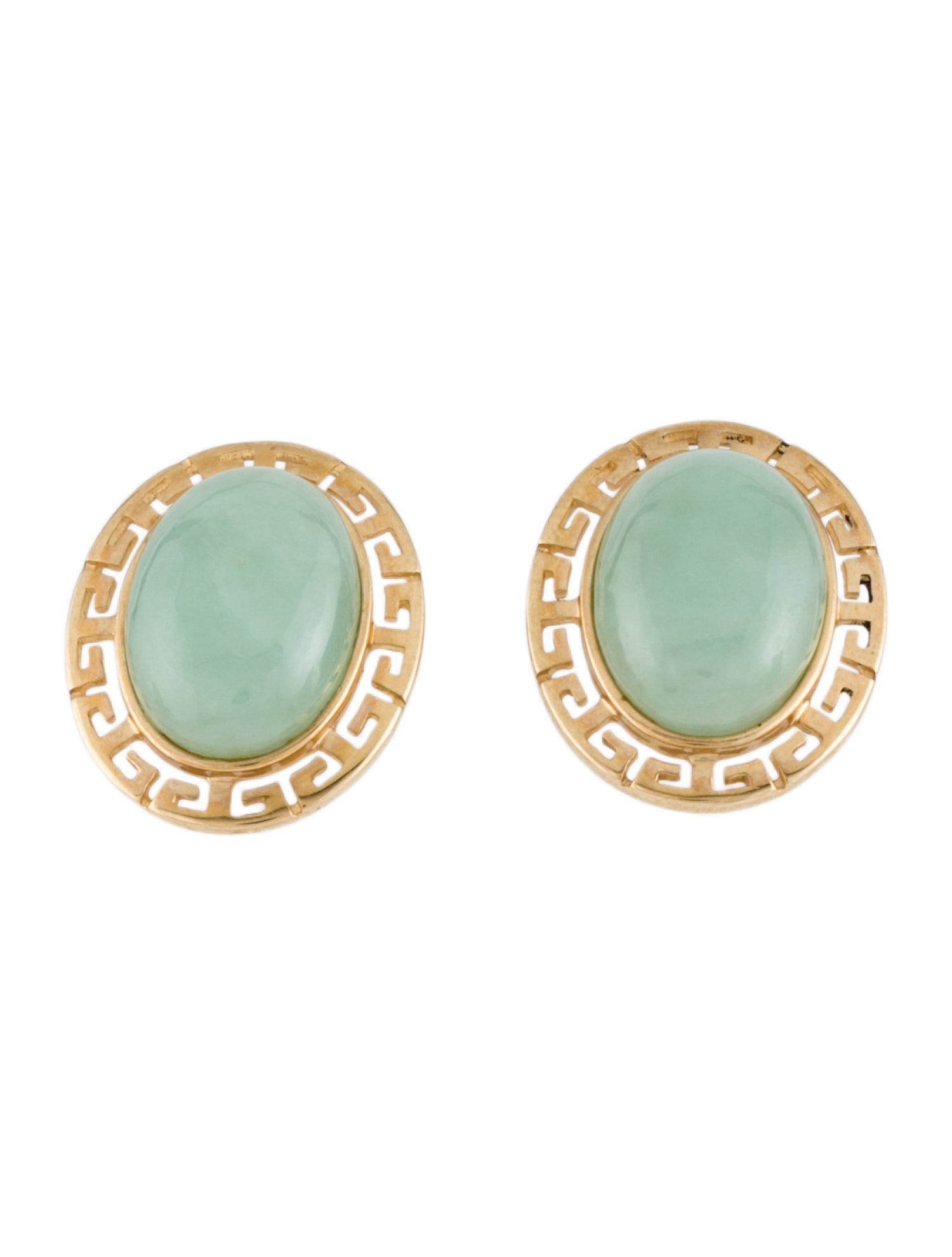 Earrings 14K Jadeite